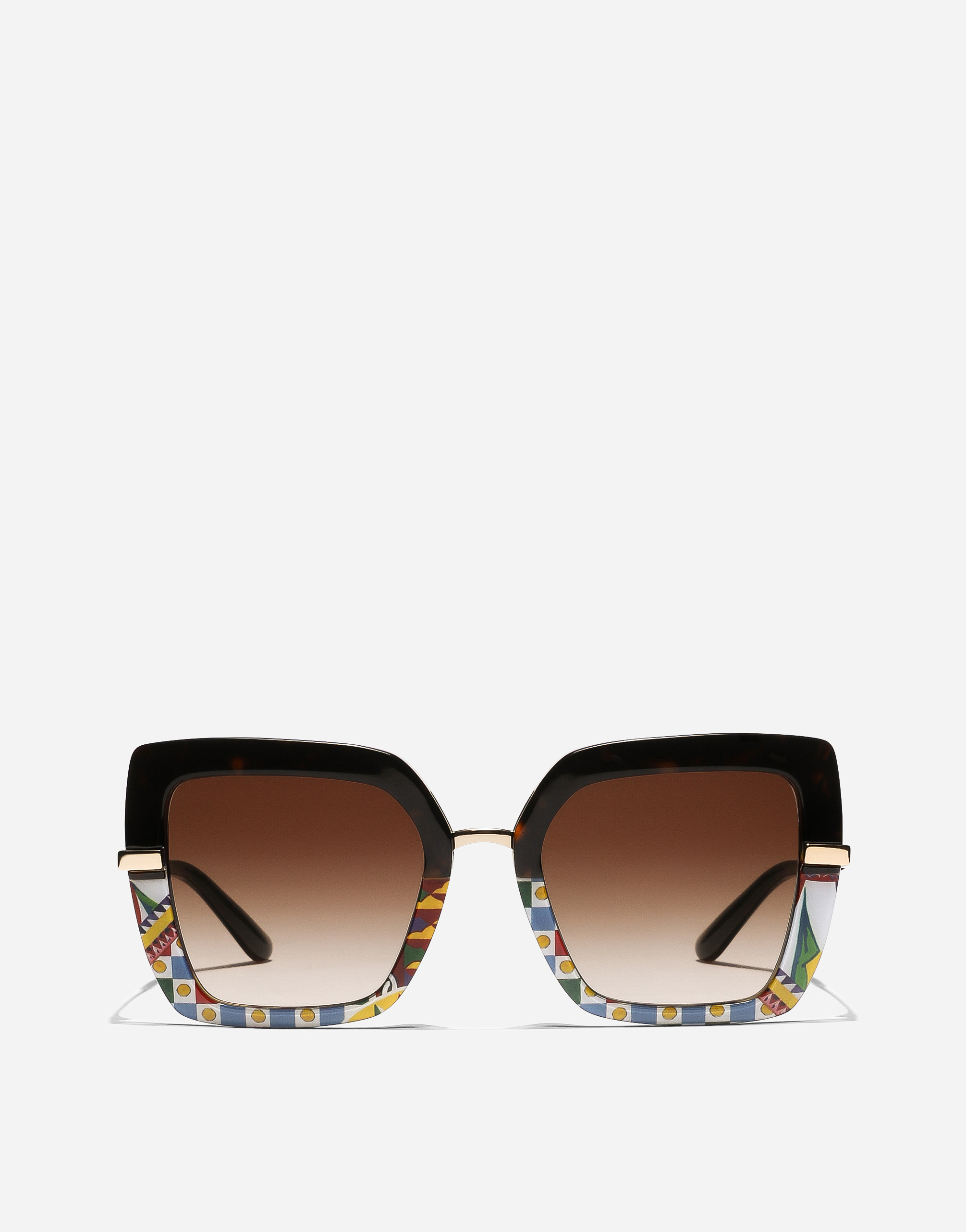 Dolce & Gabbana Half Print Sunglasses