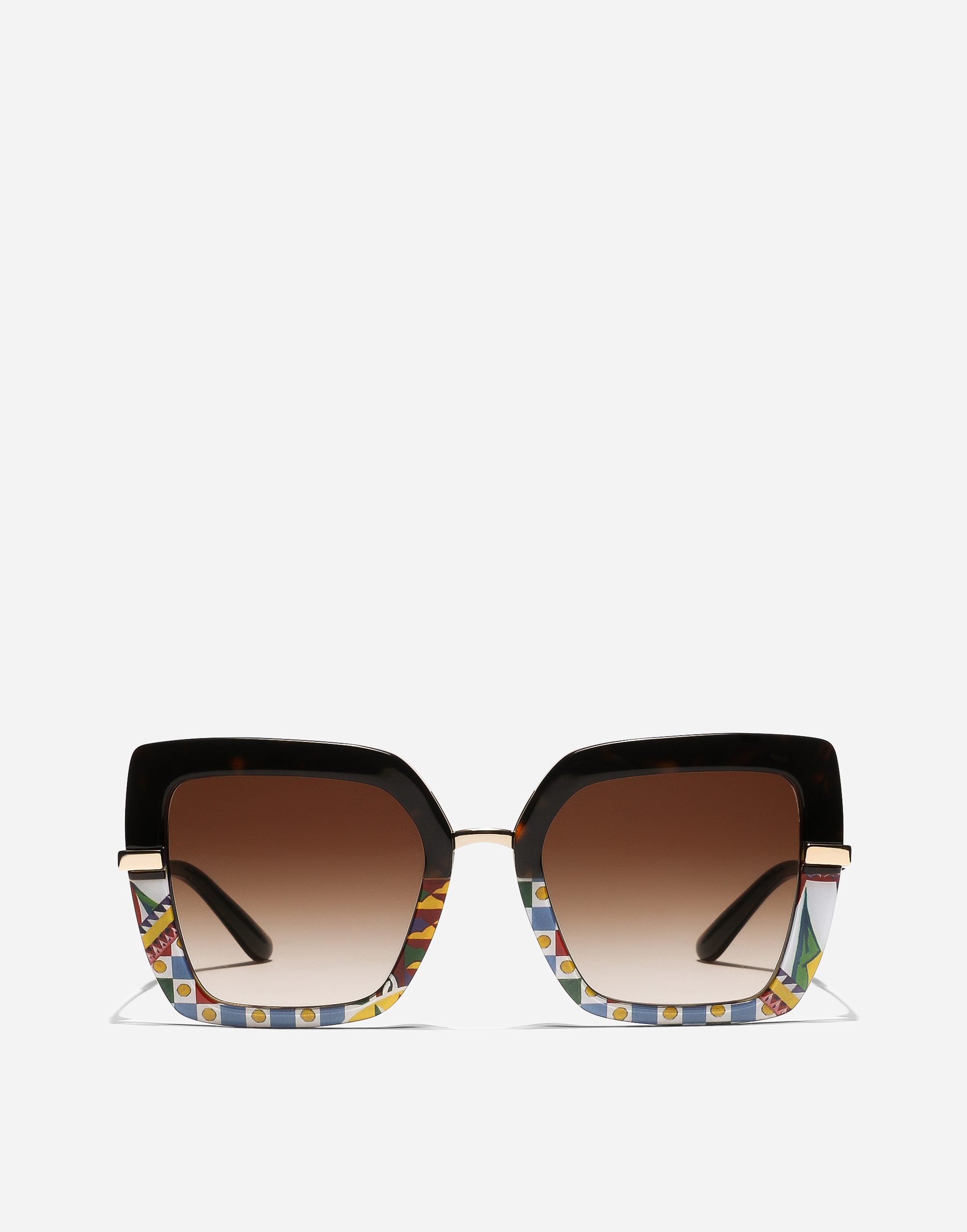 Dolce & Gabbana Half Print Sunglasses - Woman Icons Carretto Print Onesize