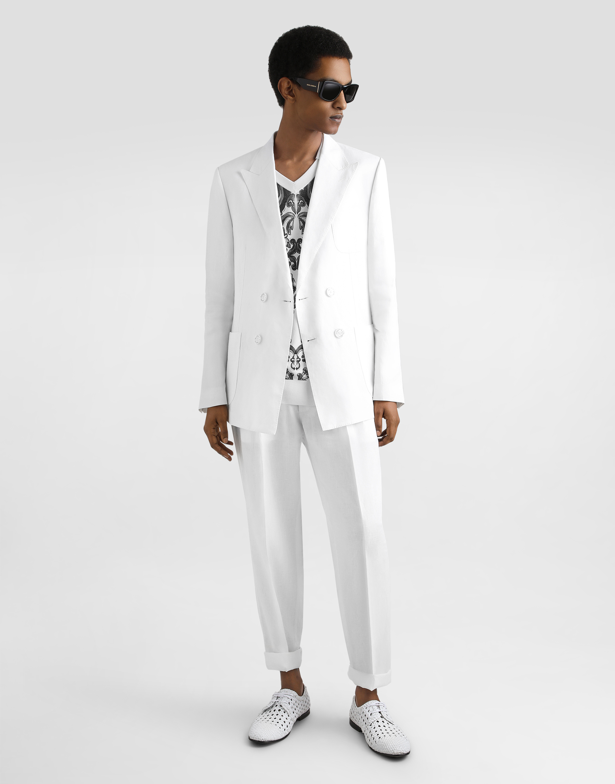 Dolce & Gabbana Portofino Double-breasted Linen Jacket