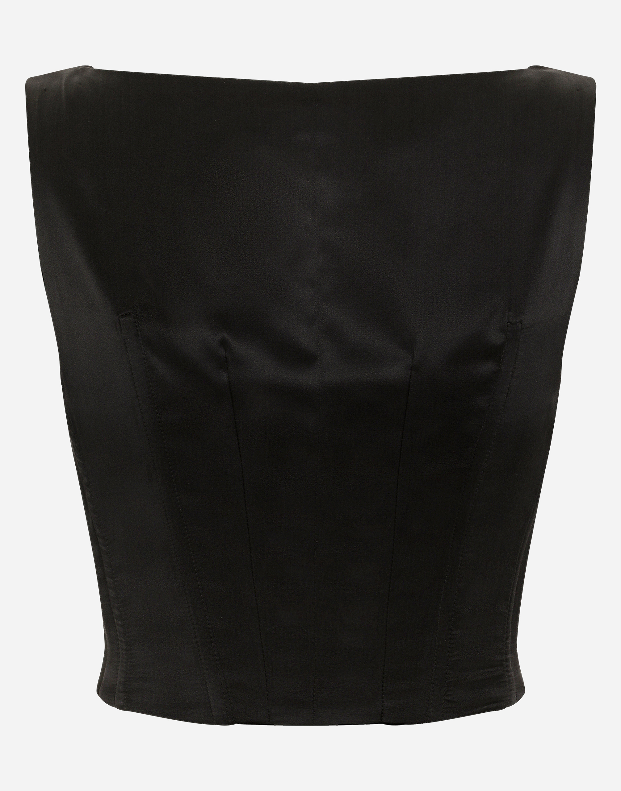 Double-breasted wool waistcoat with round neck