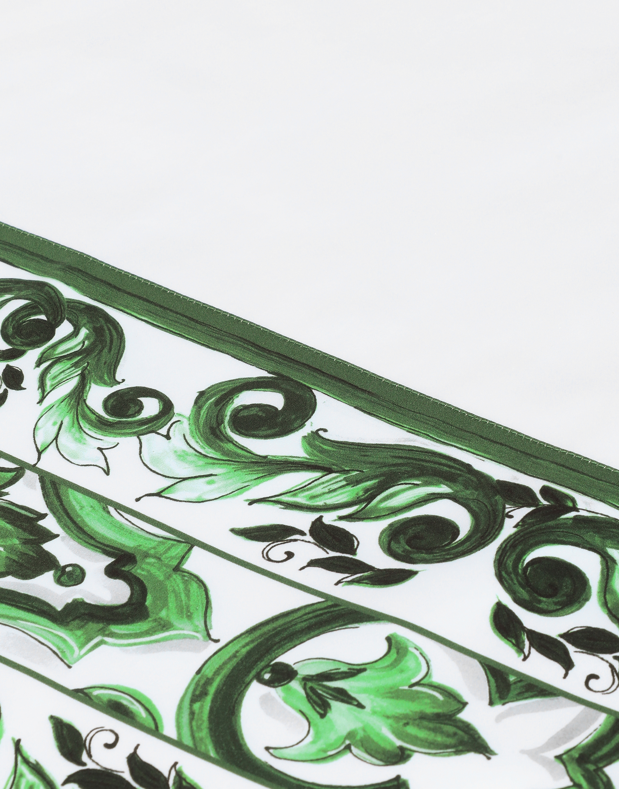 Dolce & Gabbana Set 2 Cotton Sateen Pillowcases In Green