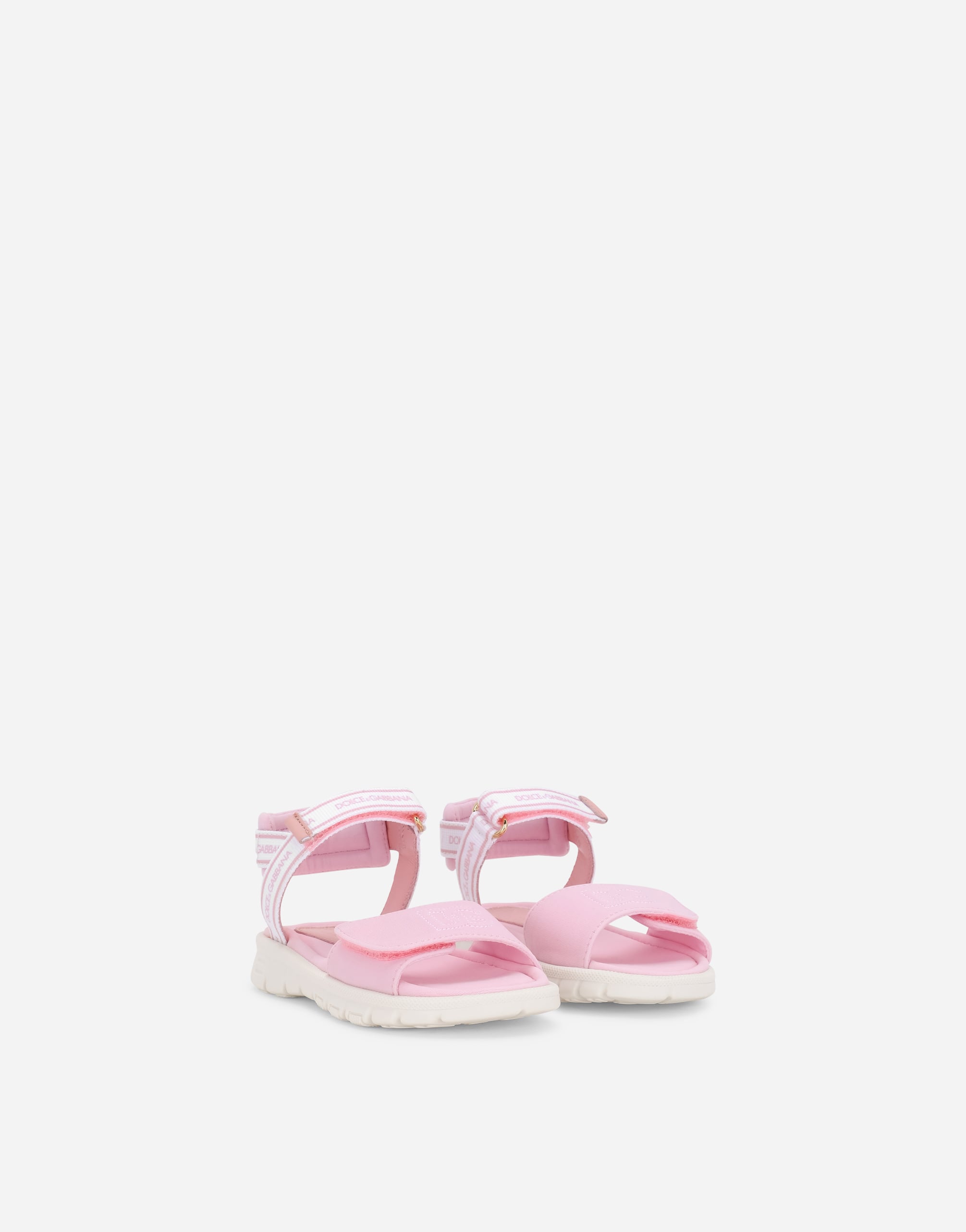  Dolce & Gabbana Technical Fabric Sandals With Dg Logo - Mann Schuhe Für Die Ersten Schritte (19-26) Mehrfarbig Viskose 19 