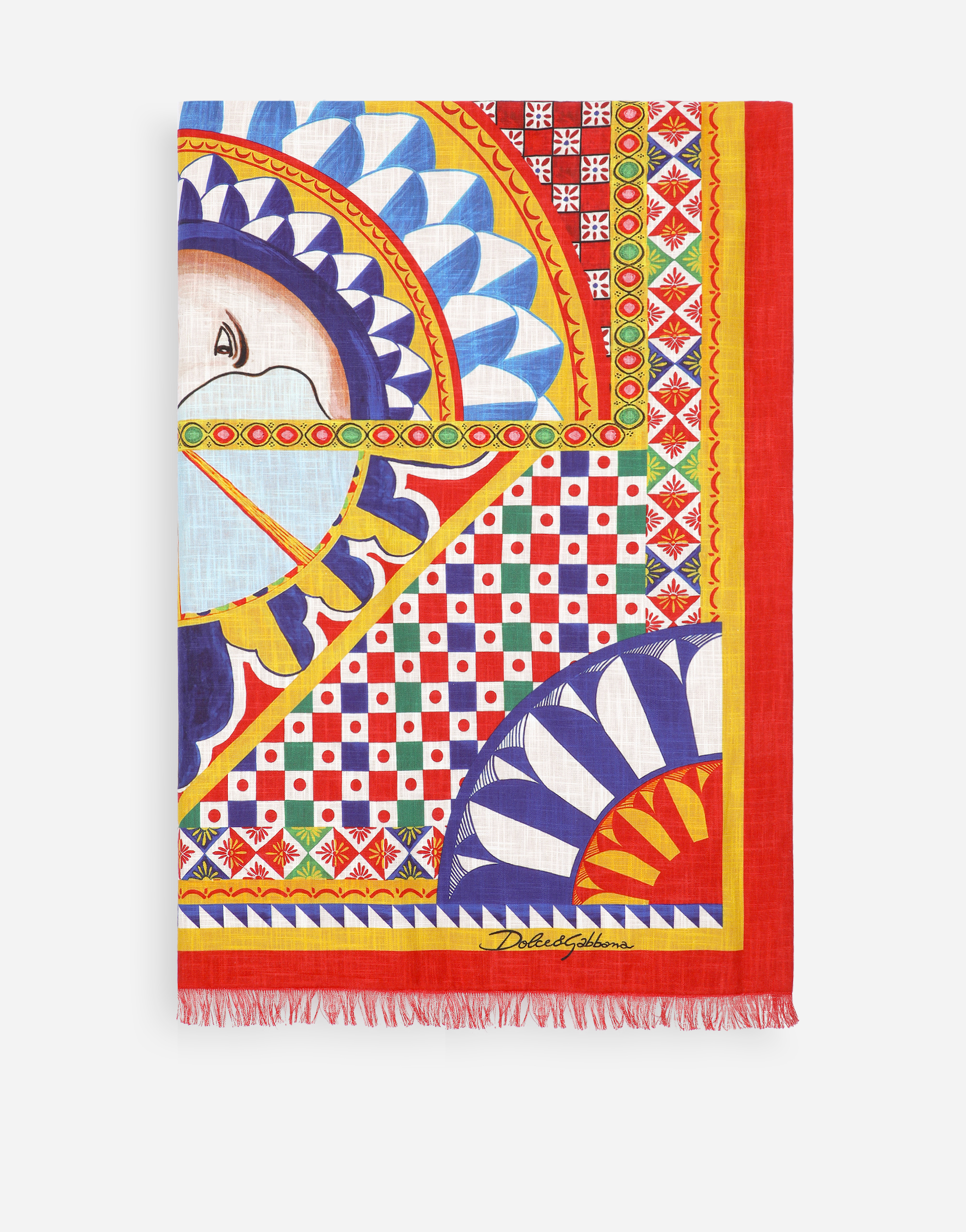 Shop Dolce & Gabbana Doubled Beach Towel In Multicolor