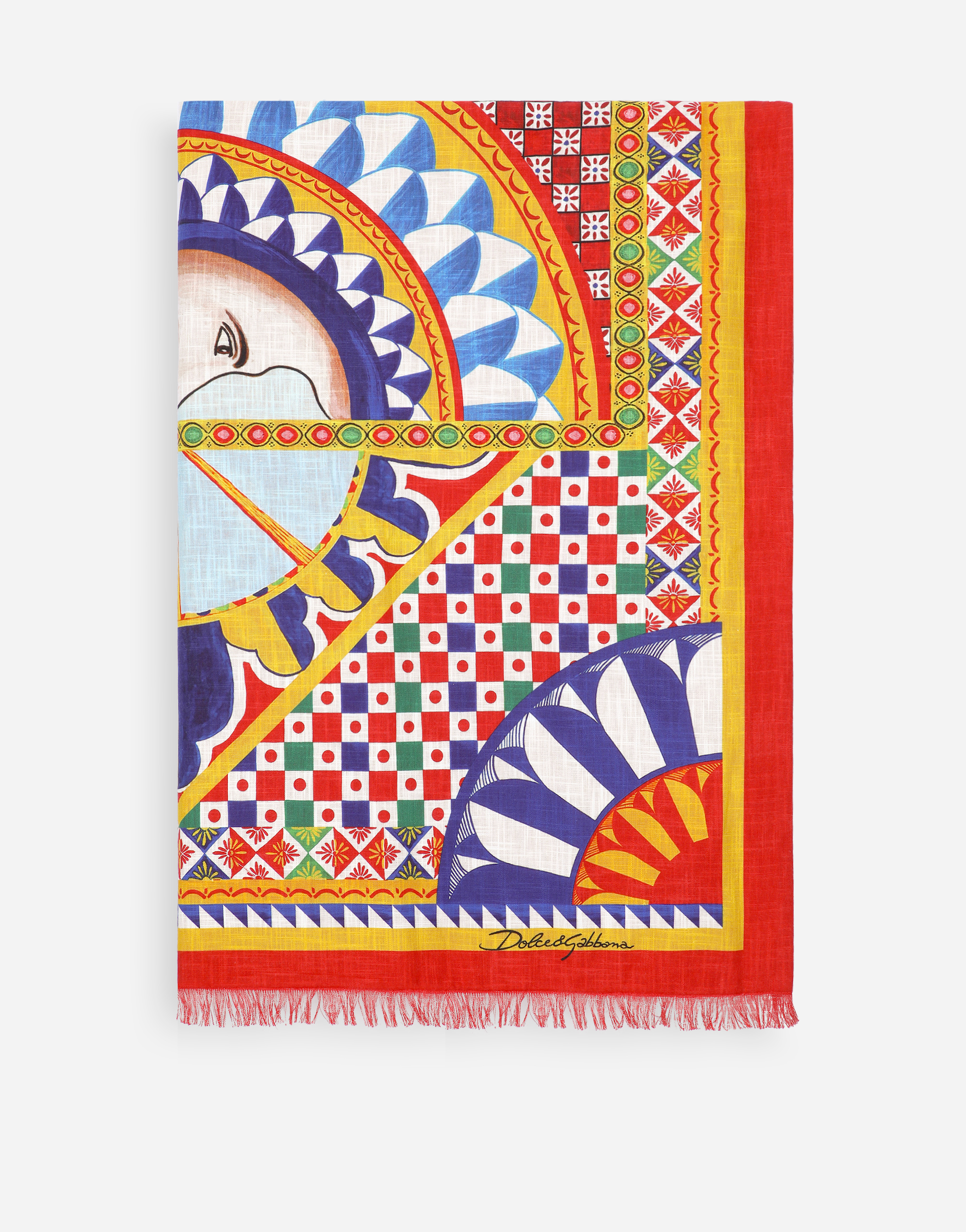 Dolce & Gabbana Doubled Beach Towel In Multicolor