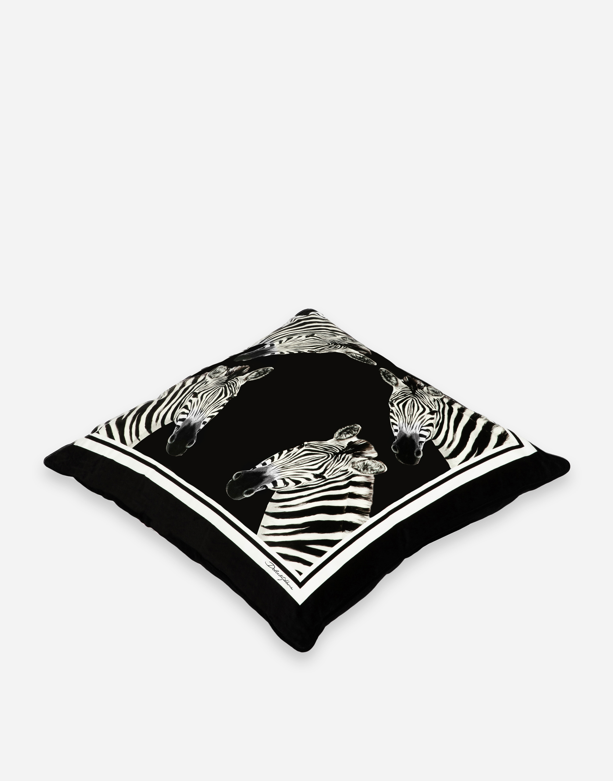 Dolce & Gabbana Velvet Cushion Large Multicolor Unisex Onesize In Multicolor