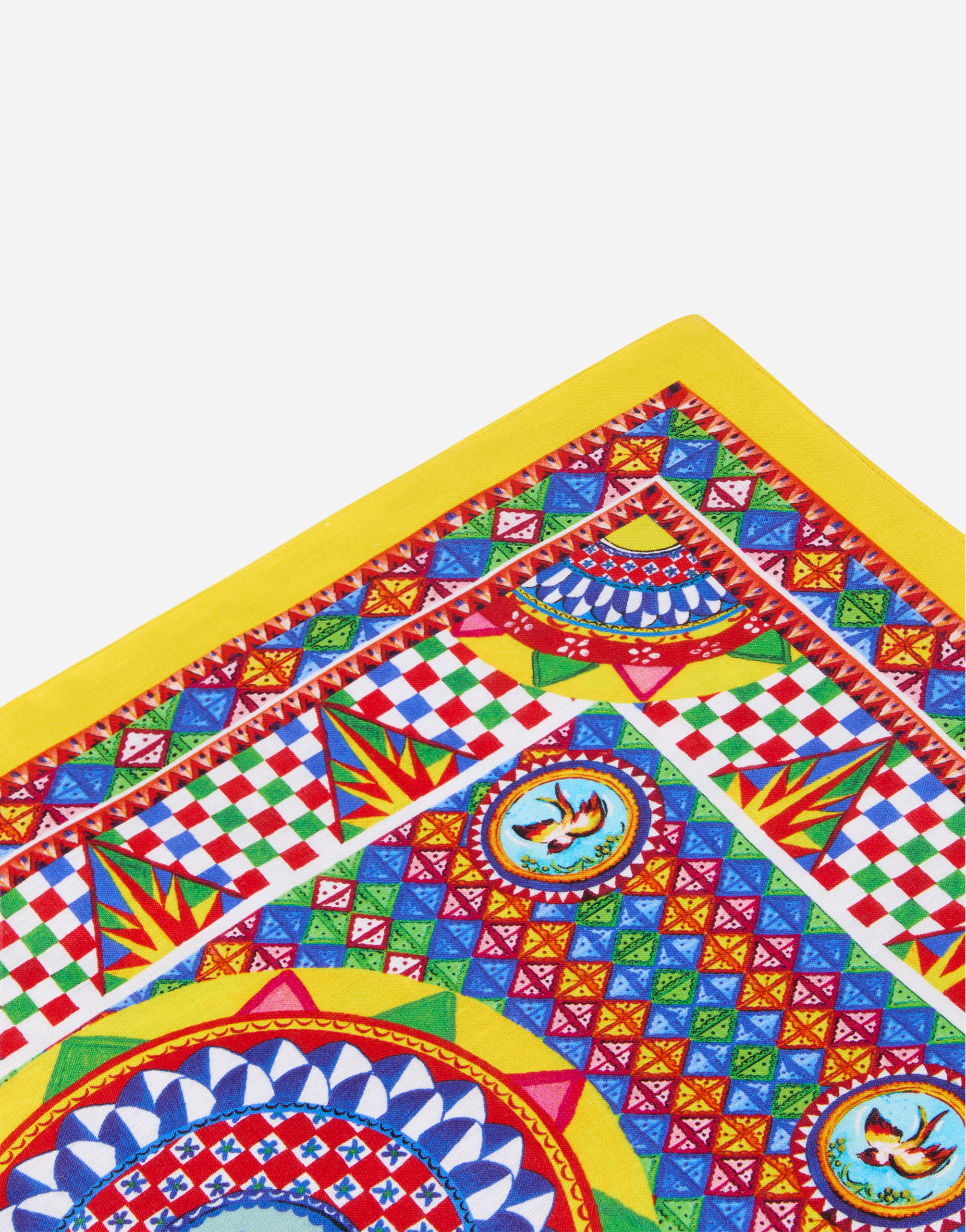 Dolce & Gabbana Set Linen Placemat And Napkin In Multicolor