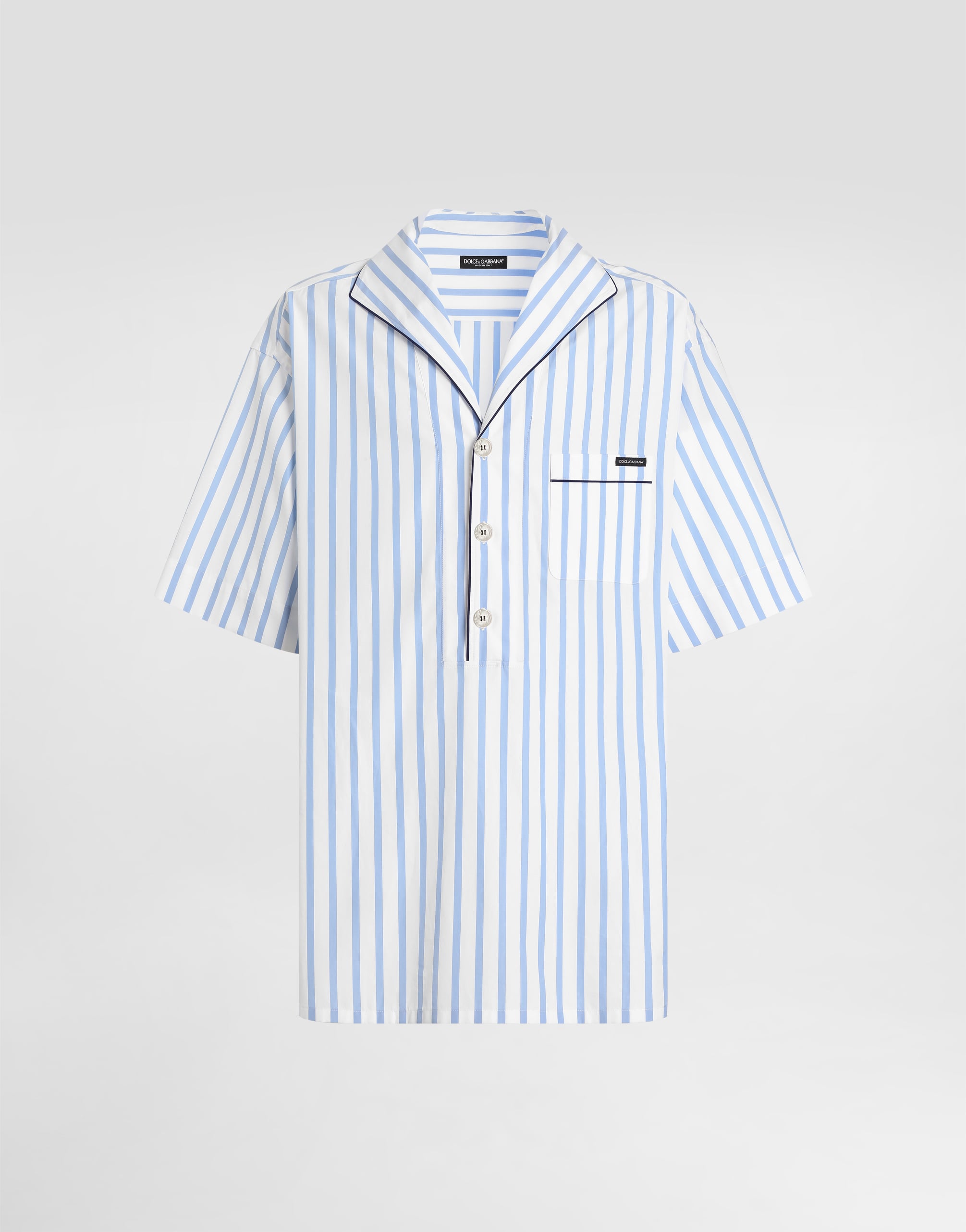Striped poplin shirt in Multicolor for Men | Dolce&Gabbana® US
