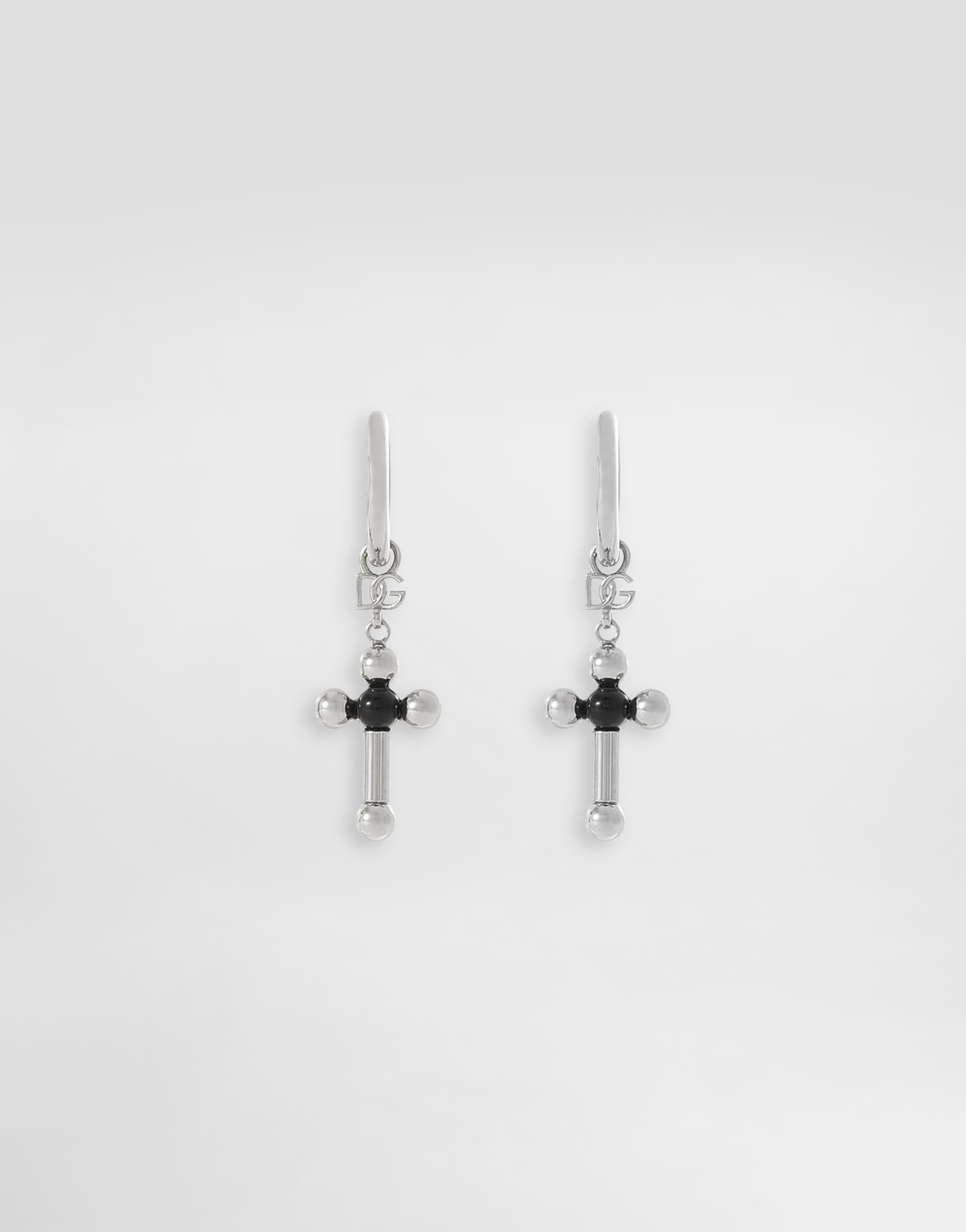 Dolce & Gabbana Creole Earrings With Pin And Cross