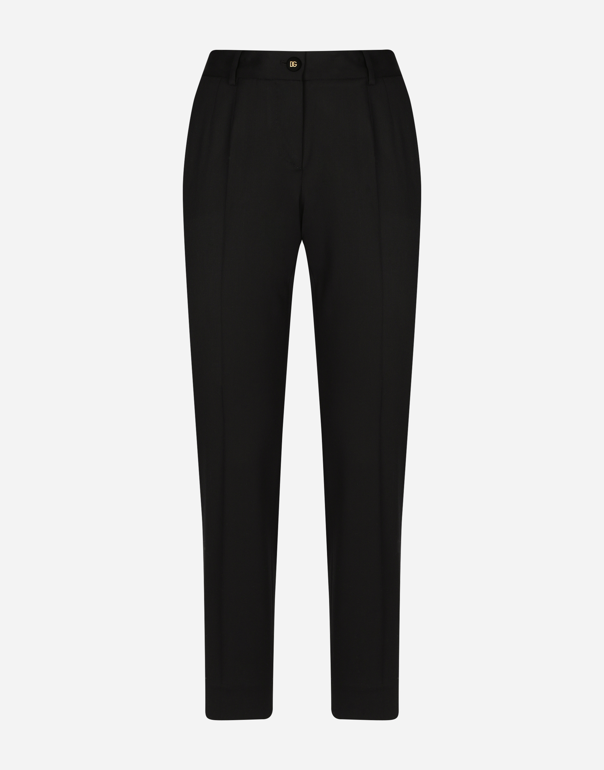 Dolce & Gabbana Gabardine Trousers In Black