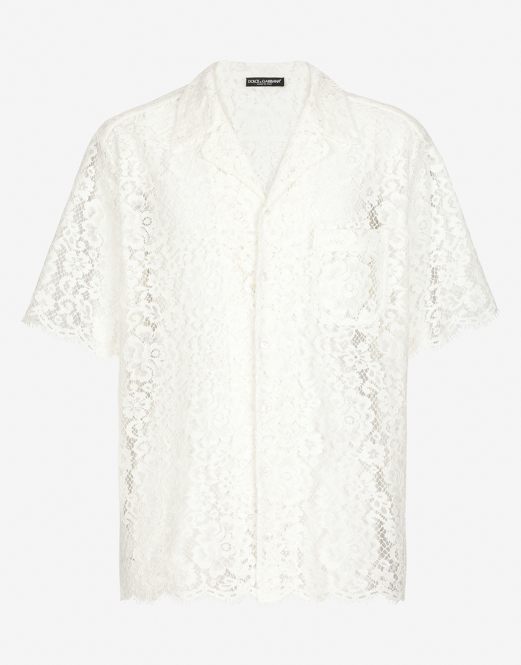 DOLCE & GABBANA LACE HAWAIIAN SHIRT