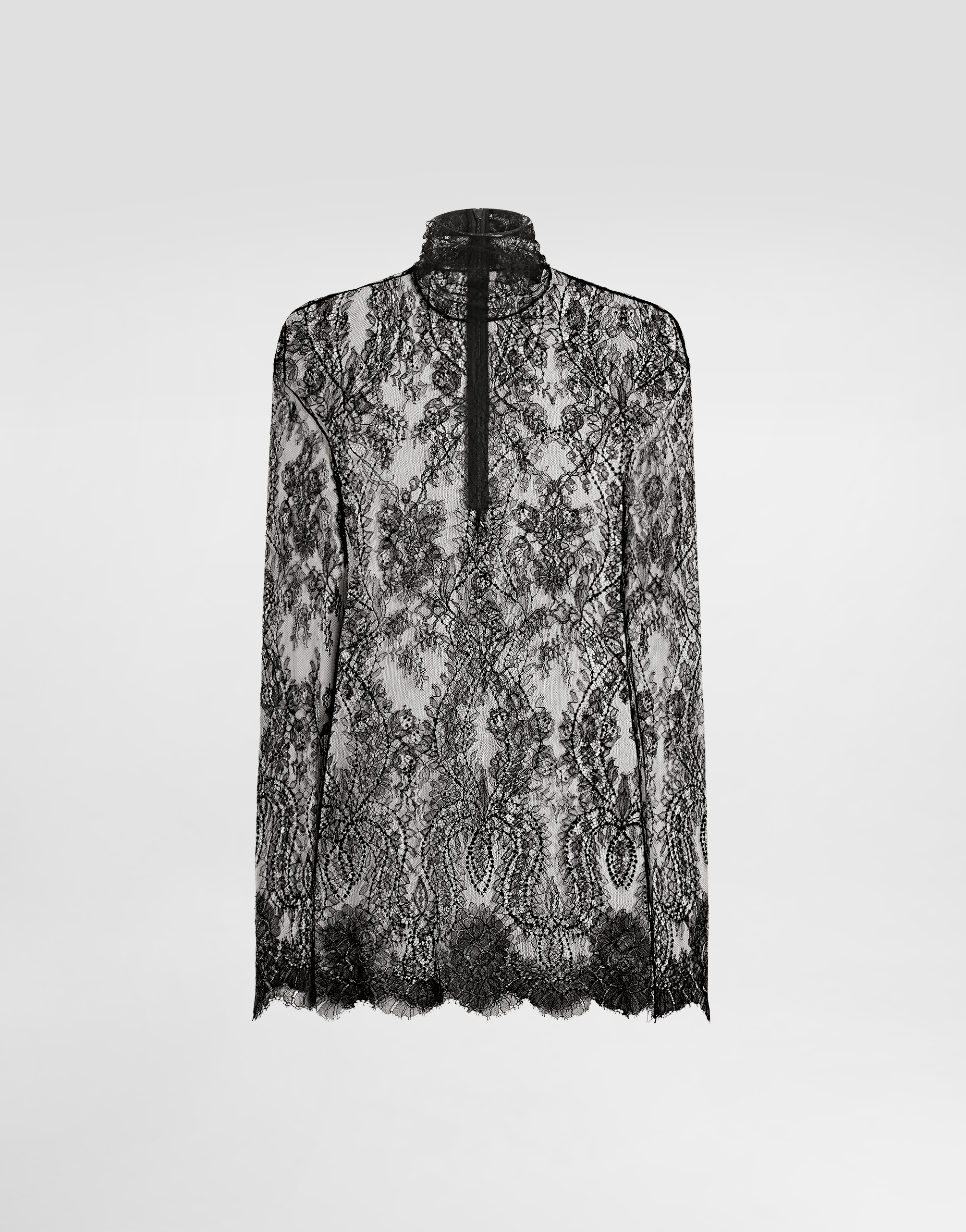 Chantilly lace top in Black for Women | Dolce&Gabbana® US