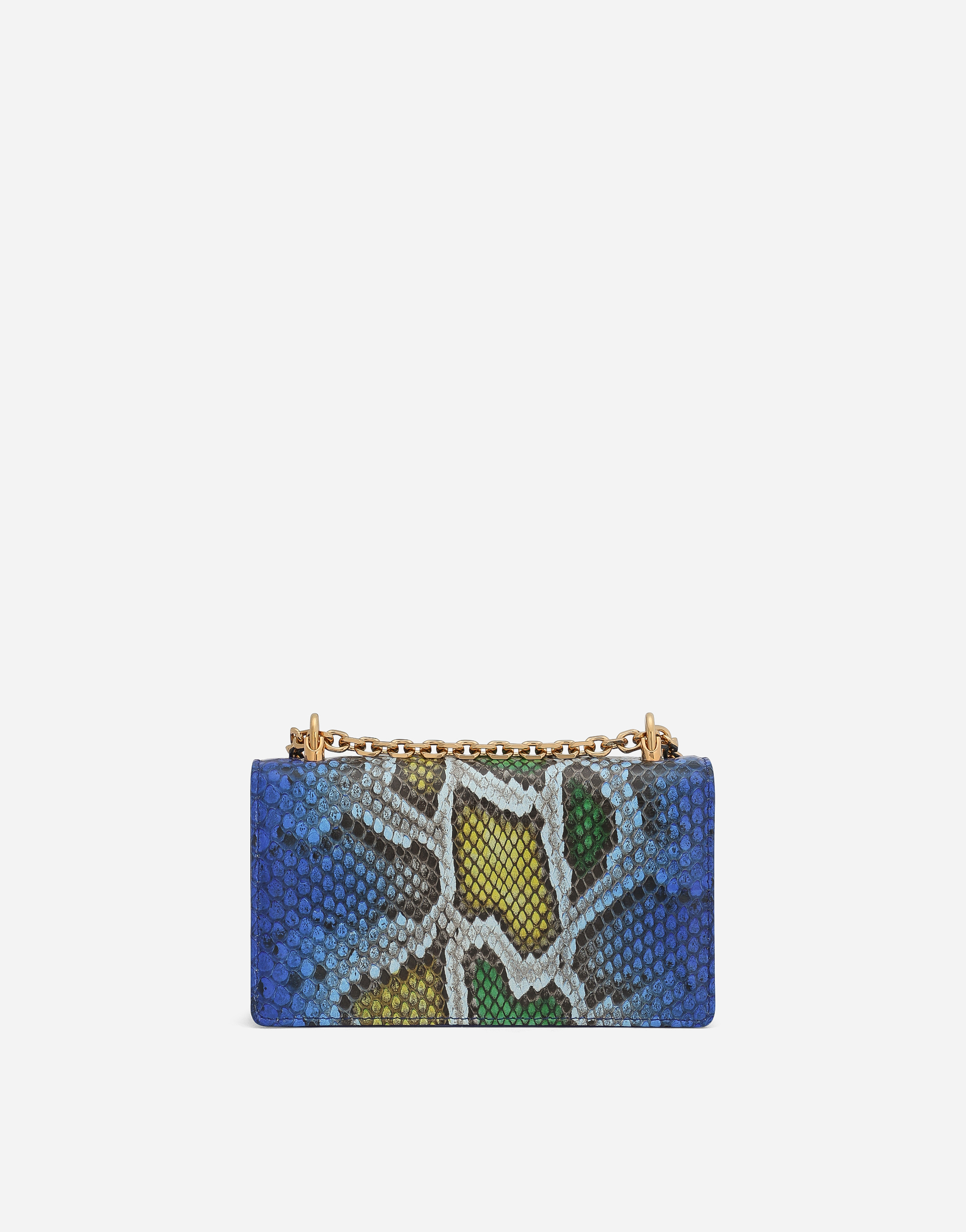 Dolce & Gabbana Dg Girls Python-effect Crossbody Bag In Blue