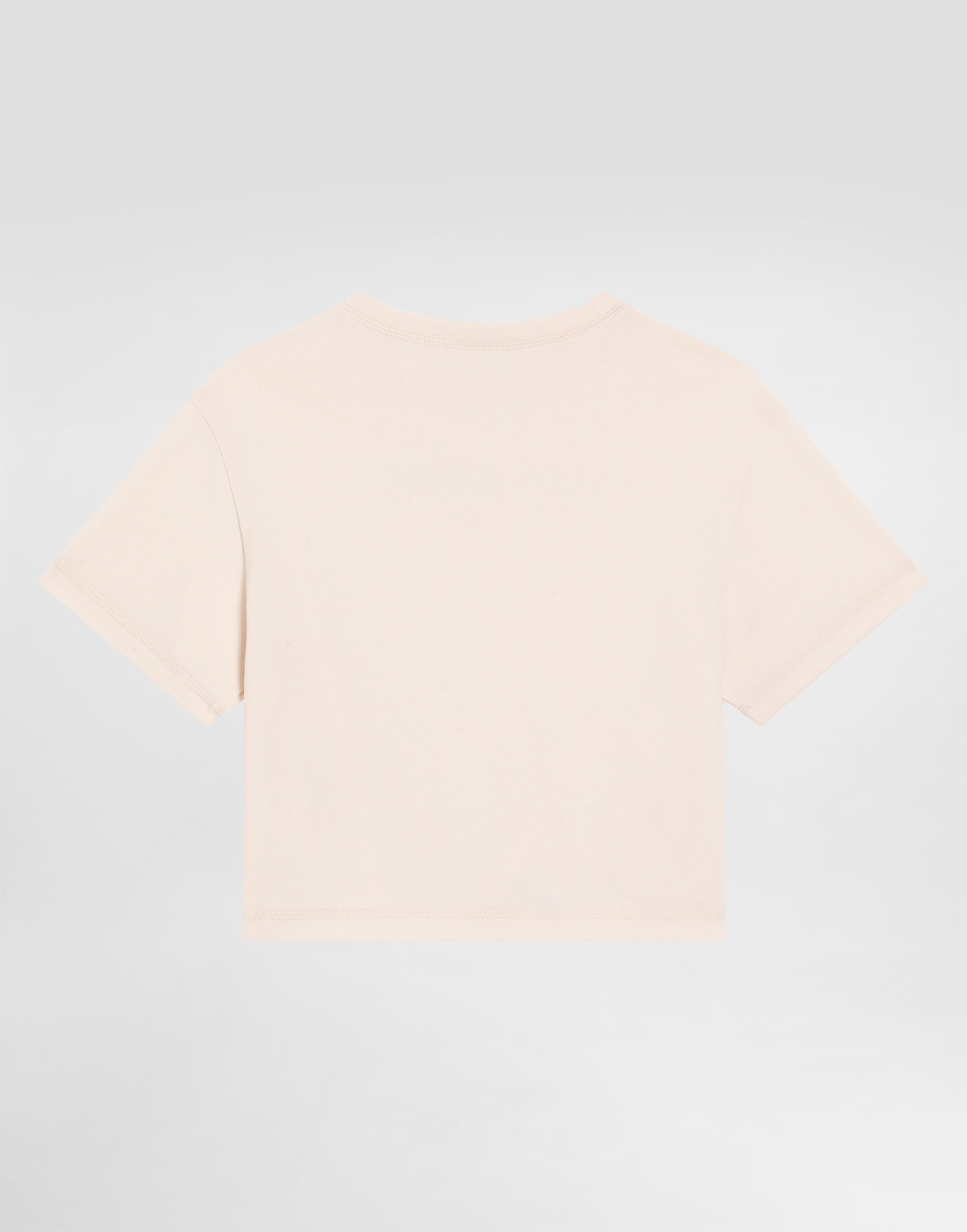 Dolce & Gabbana Jersey T-shirt With Dolce&gabbana Laser Logo In Pink