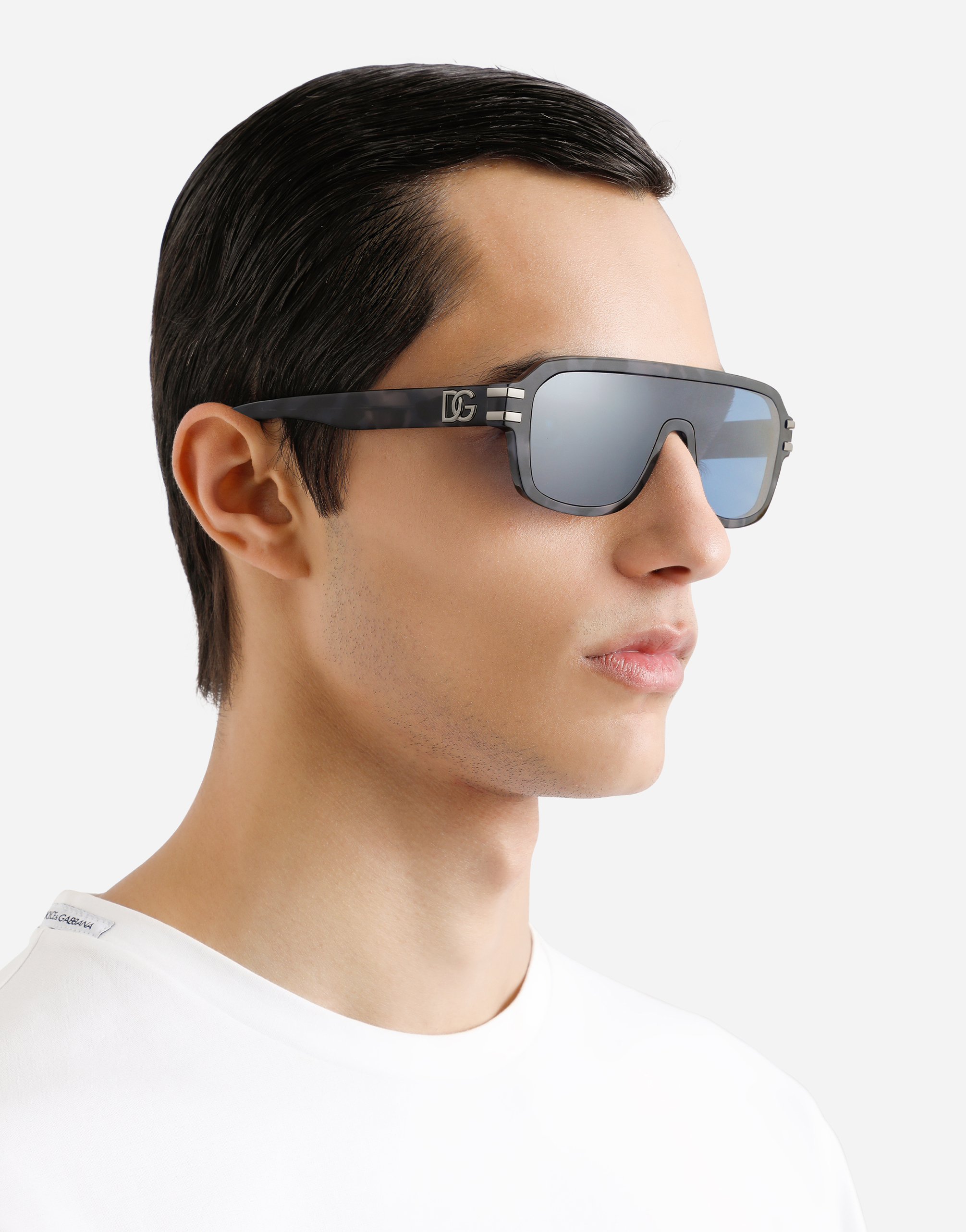 Dolce & Gabbana Tortoiseshell-pattern Sunglasses In Blue