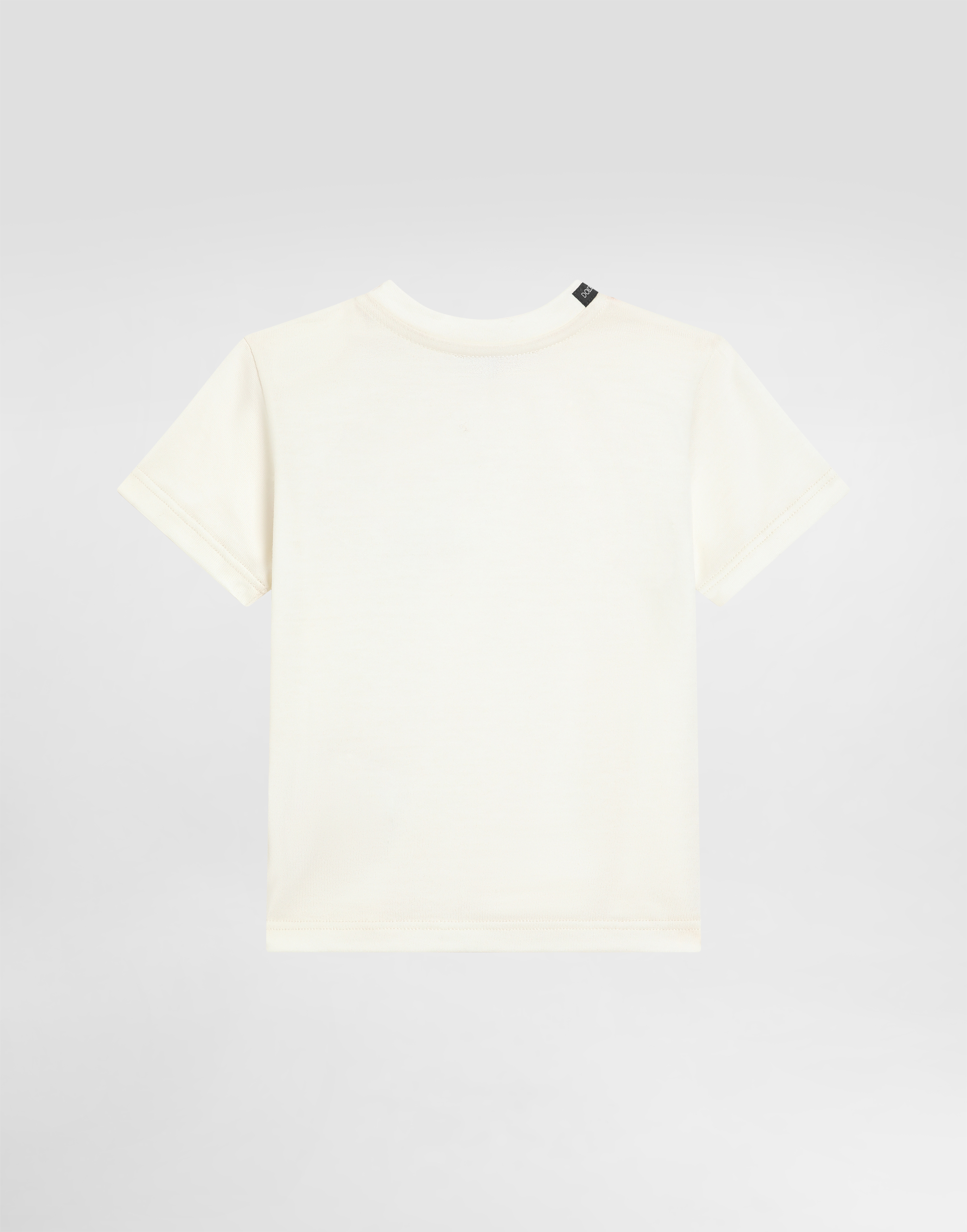 Dolce & Gabbana Short-sleeved Jersey T-shirt With Dg Embroidery - Homme Manteaux Et Hauts Blanc 6/9 Months 