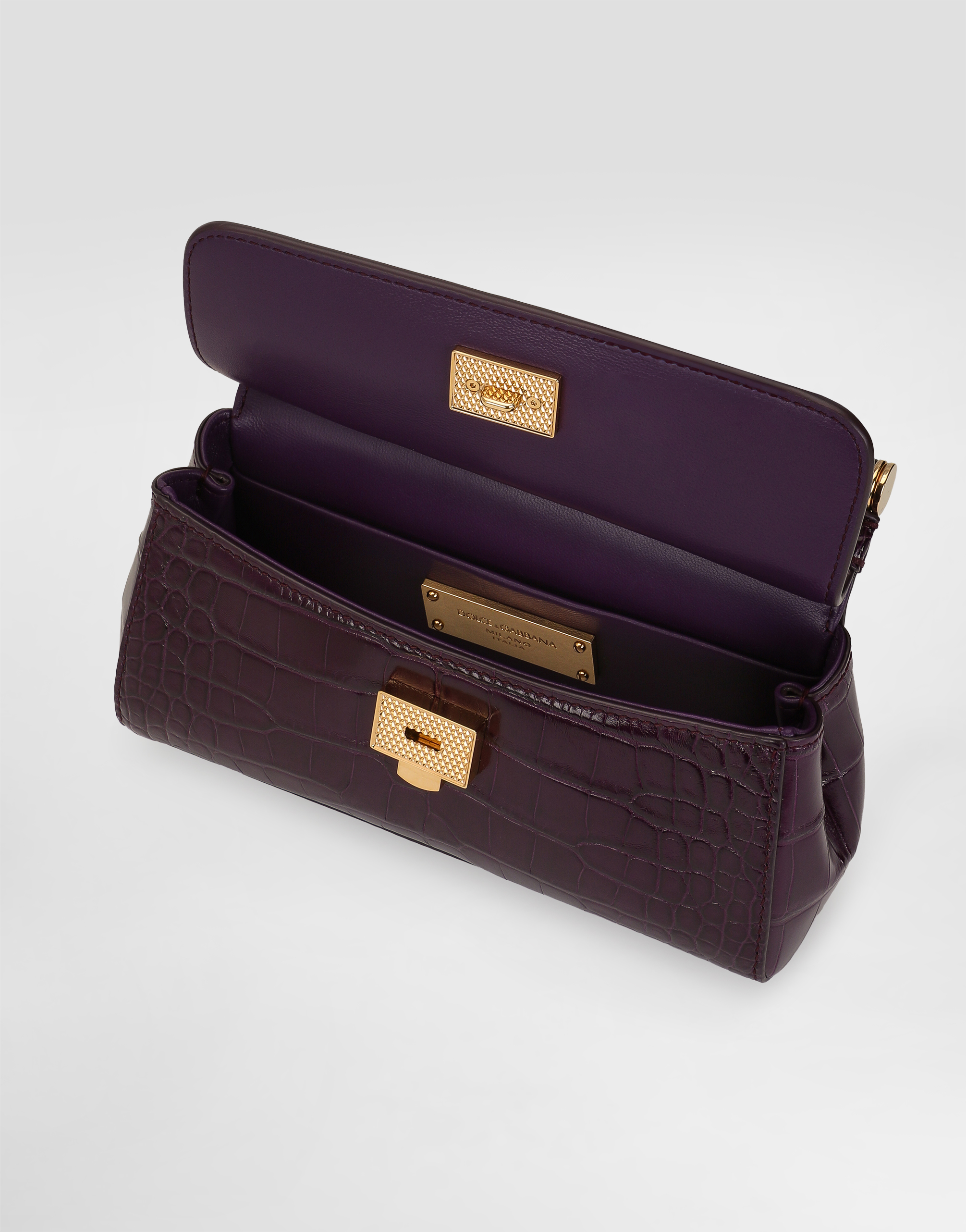 Elongated Sicily handbag in alligator leather