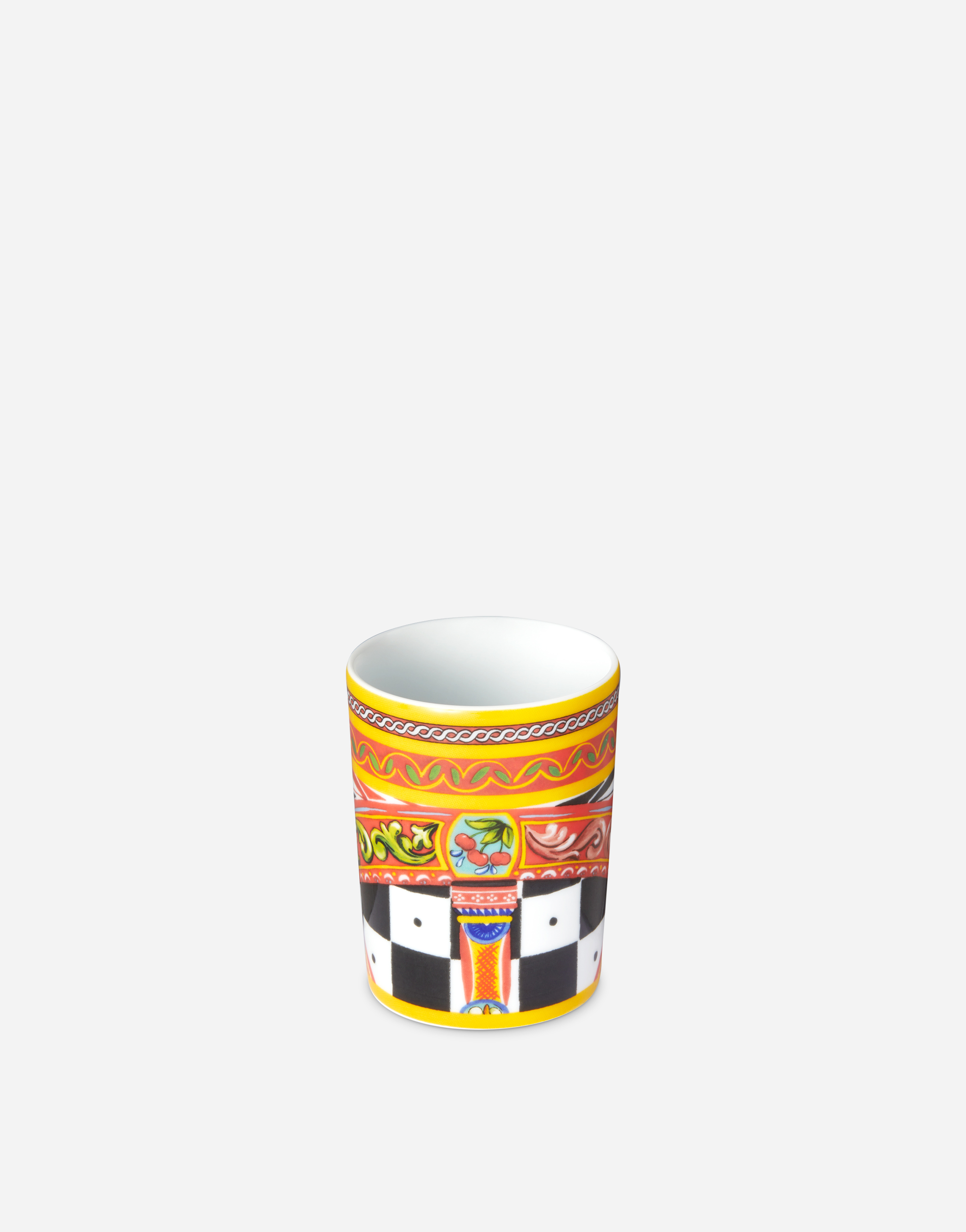 Dolce & Gabbana Porcelain Water Glass In Multicolor