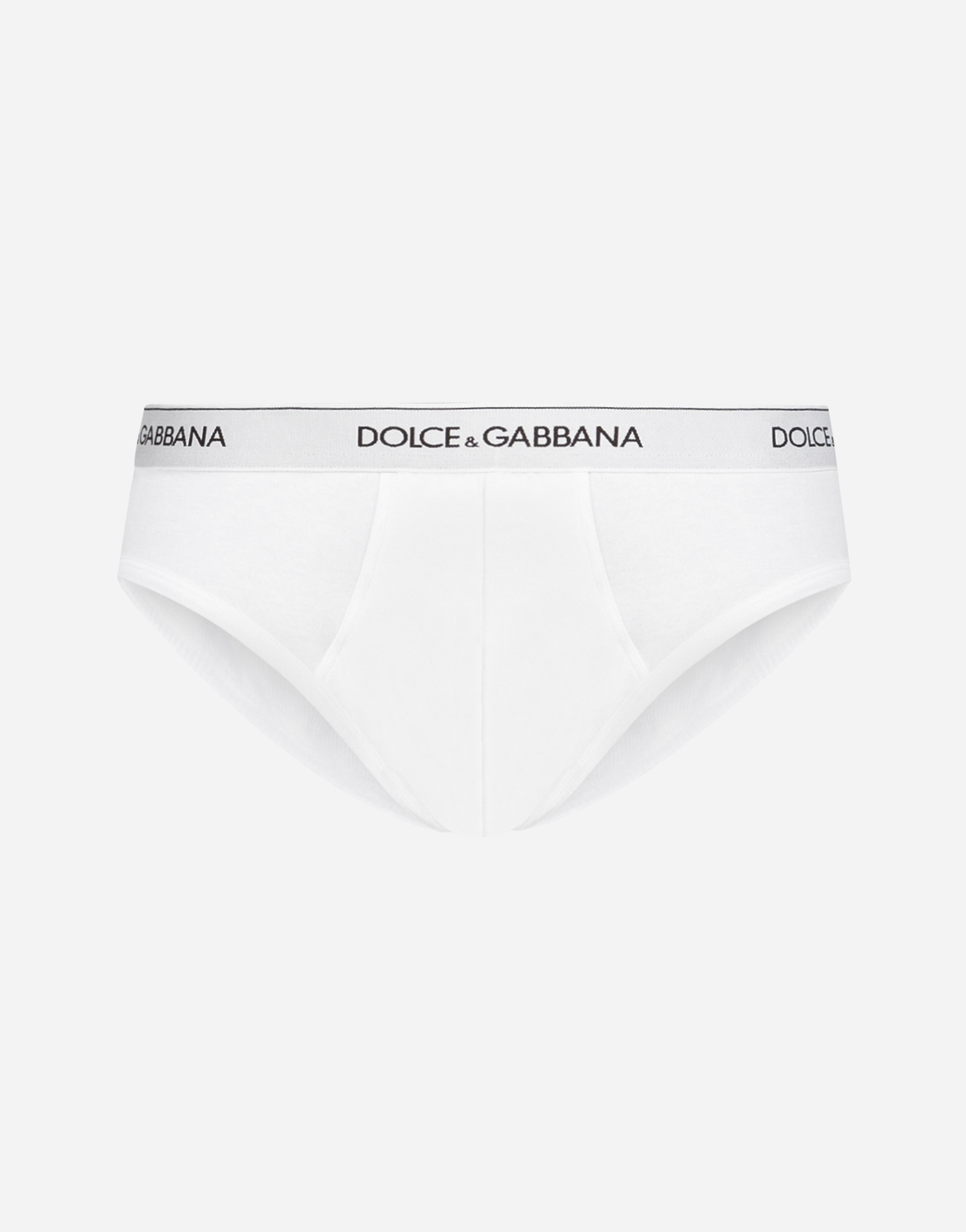 DOLCE & GABBANA BI-PACK MID BRIEFS IN STRETCH COTTON