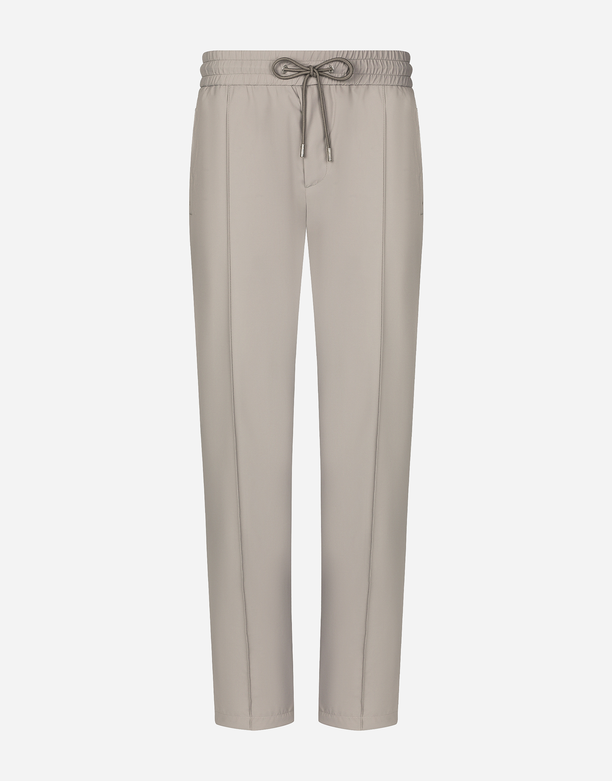 Dolce & Gabbana Logo-patch Drawstring Track Pants In Grey