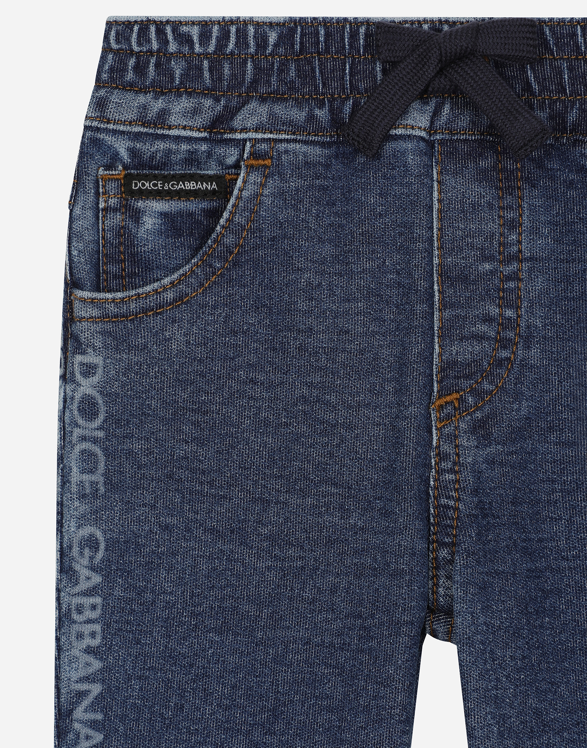 5-pocket denim jeans with Dolce&Gabbana logo