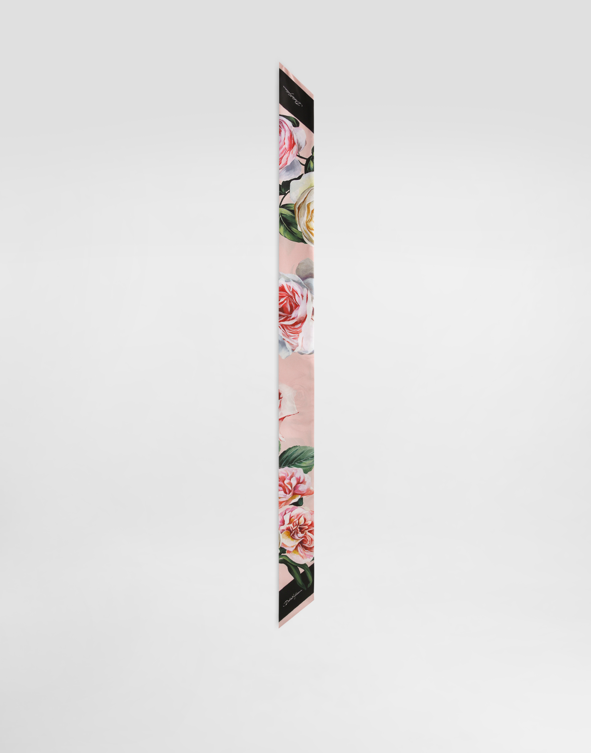 Dolce & Gabbana Twill Headscarf With Peony And Rose Print (6x100) - Woman Scarves And Silks Print Onesize