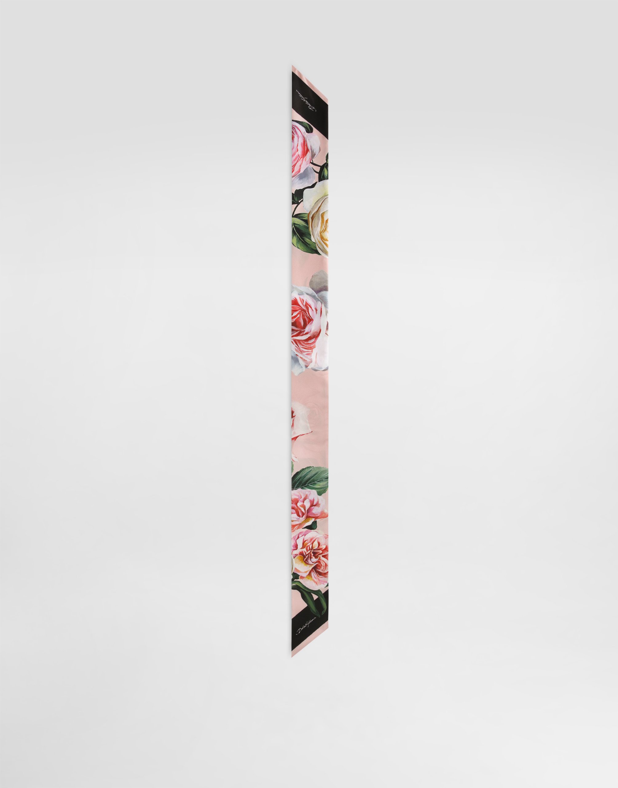 Dolce & Gabbana Twill Headscarf With Peony And Rose Print (6x100) - Woman Scarves And Silks Print Onesize