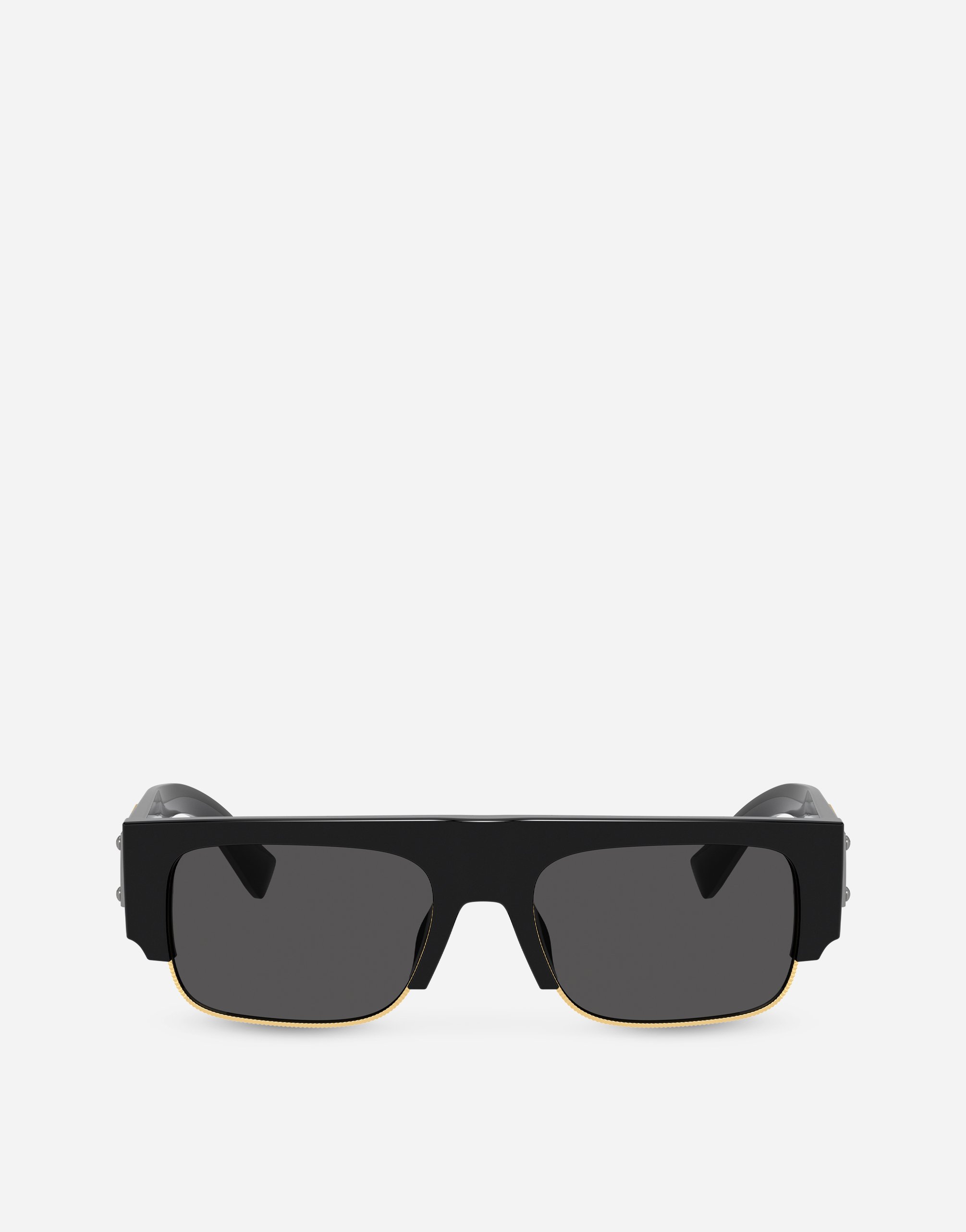 Dolce & Gabbana Logo Plaque Sunglasses In Black