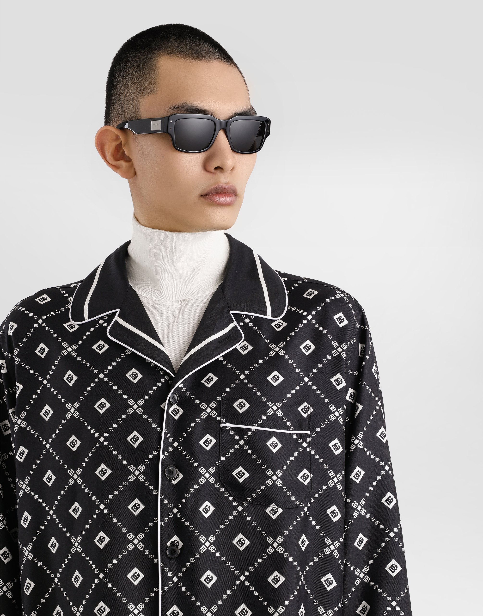 Silk twill vanity shirt