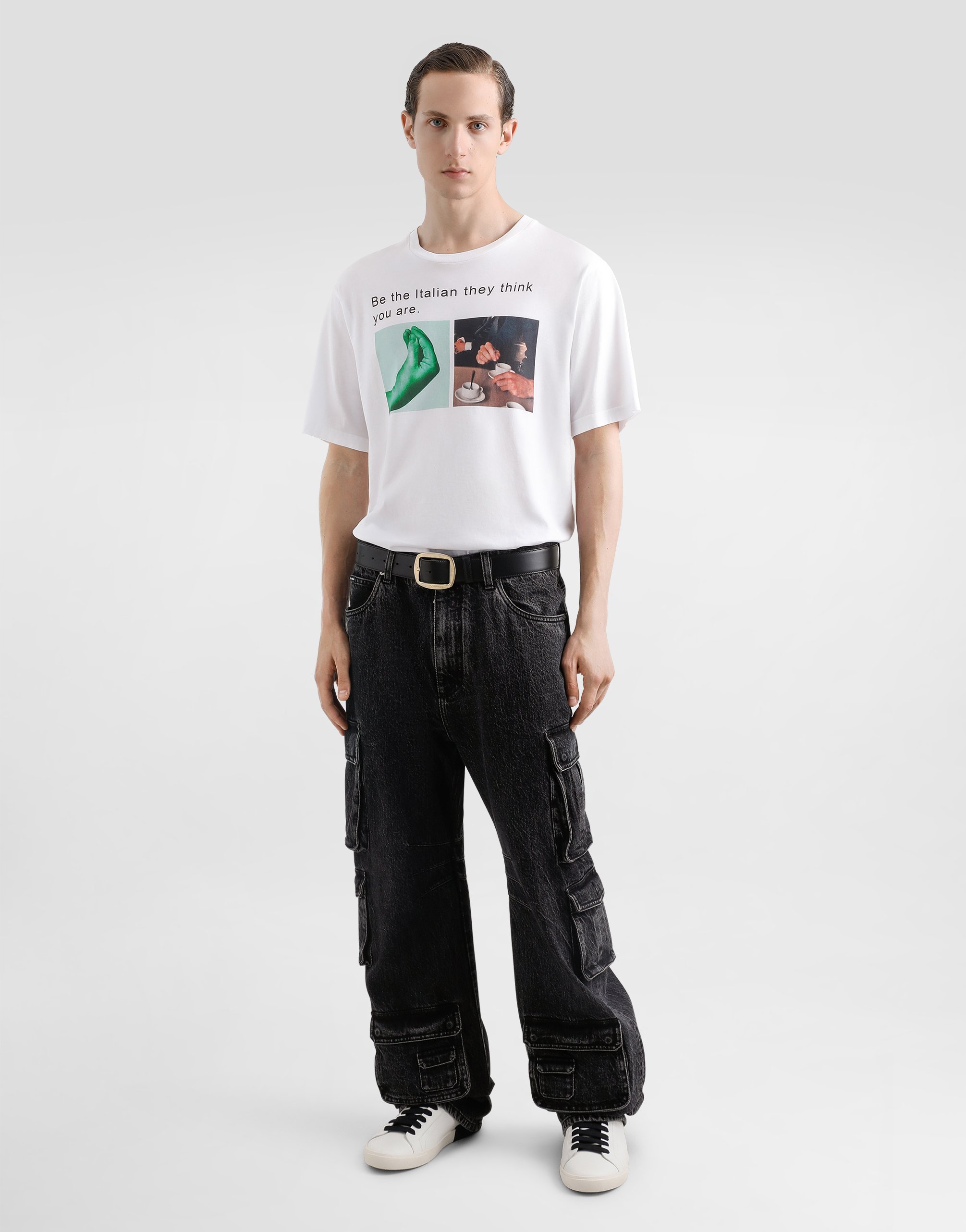 Dolce & Gabbana T-shirt Whit Maxi Print In White