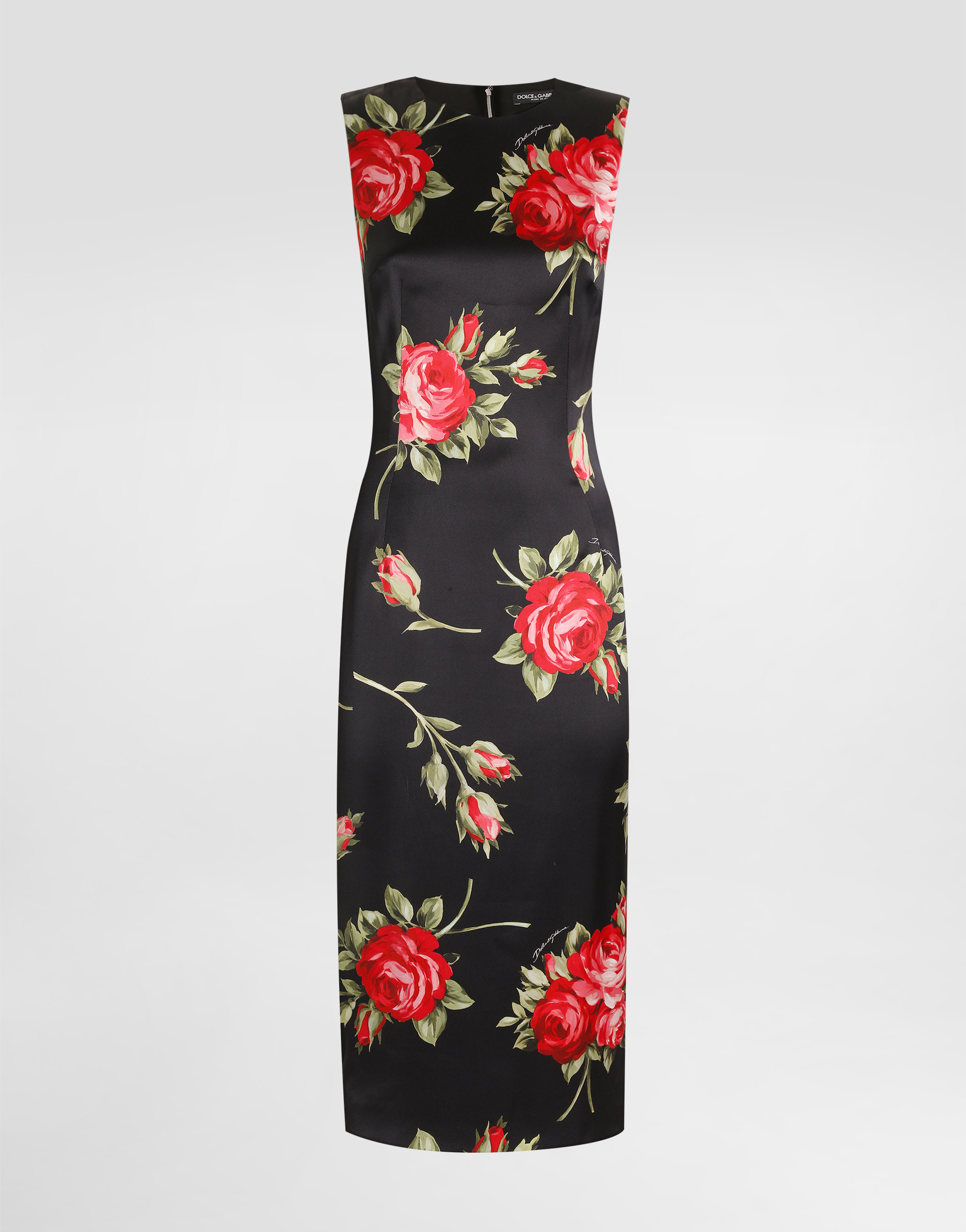 open lace back dress Dolce & Gabbana Red Floral Off Shoulder A-Line Gown Dress main image 0