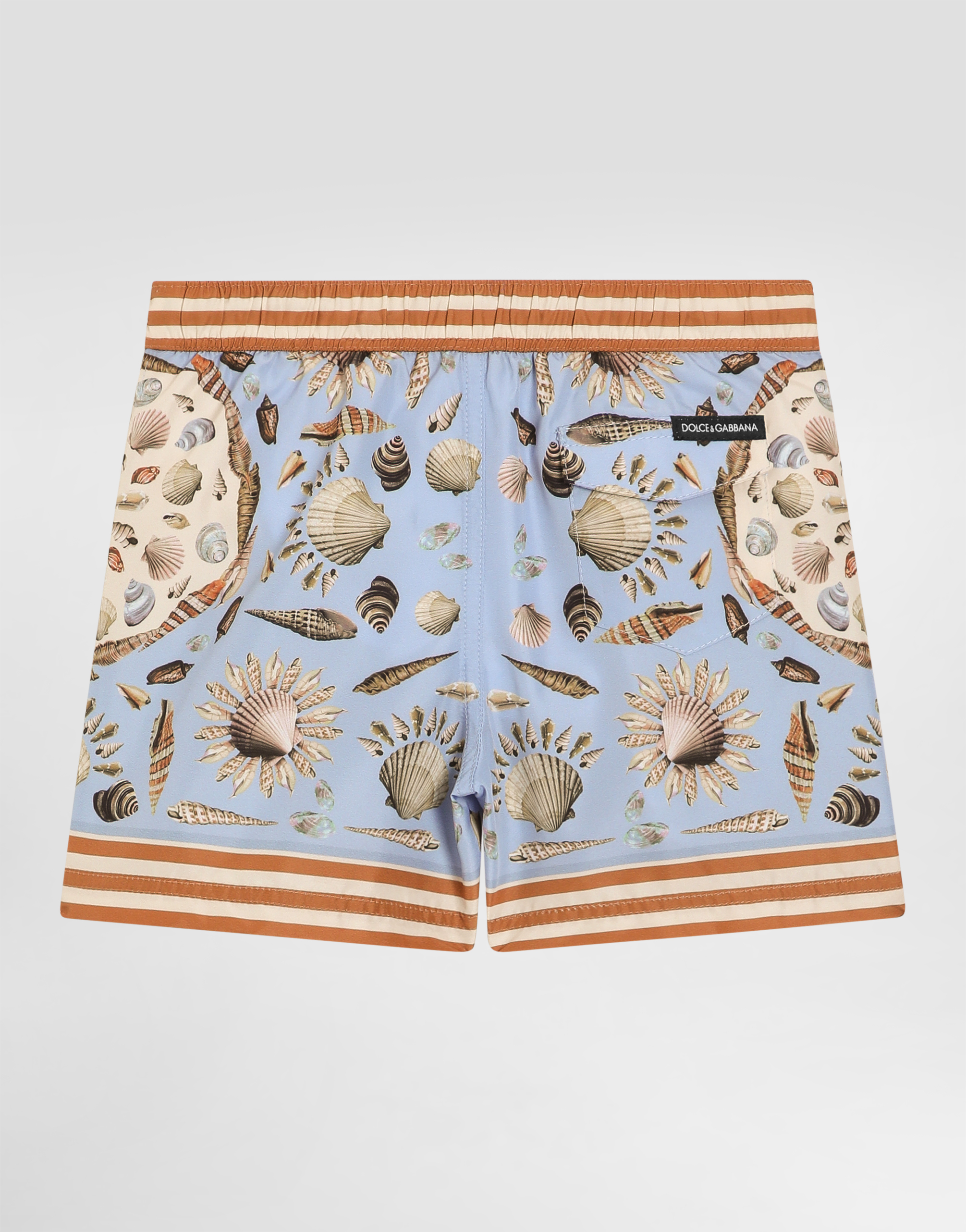  Dolce & Gabbana Medium Boxer Shorts In Canvas With Shells Print - Homme Vêtements De Plage Multicolor 6/9 Months 