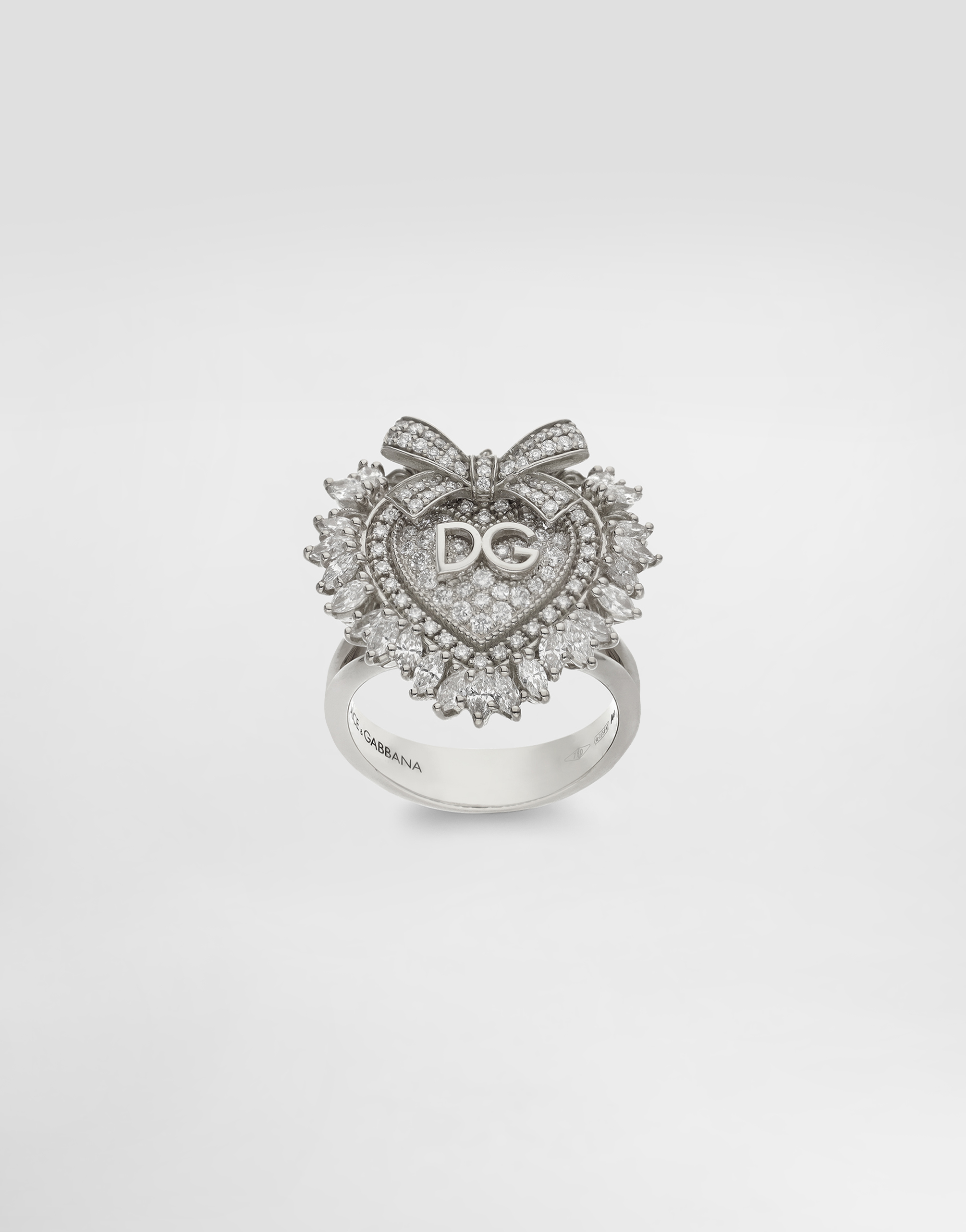Dolce & Gabbana Devotion Ring 18-carat White Gold And Diamonds