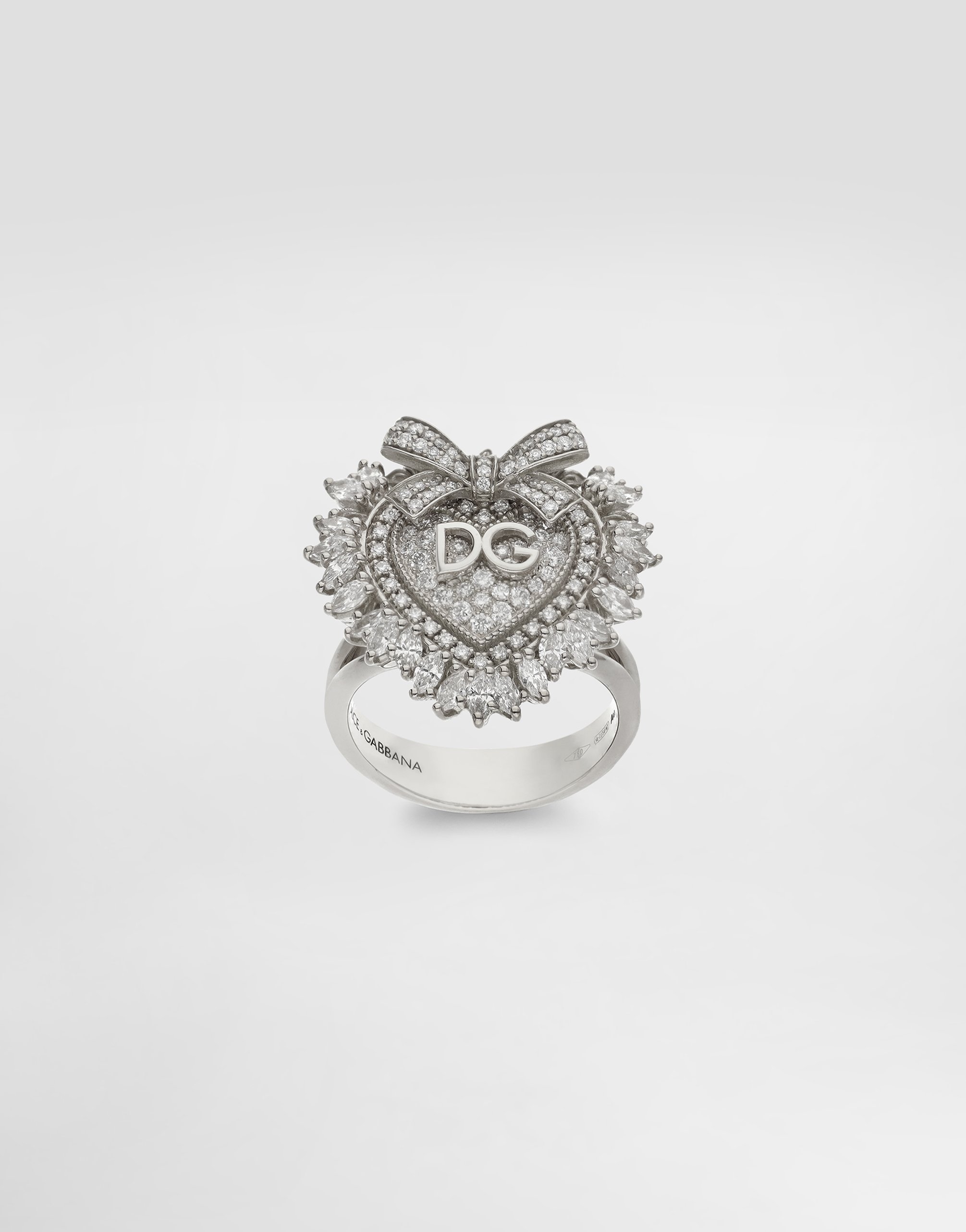 Dolce & Gabbana Devotion Ring 18-carat White Gold And Diamonds