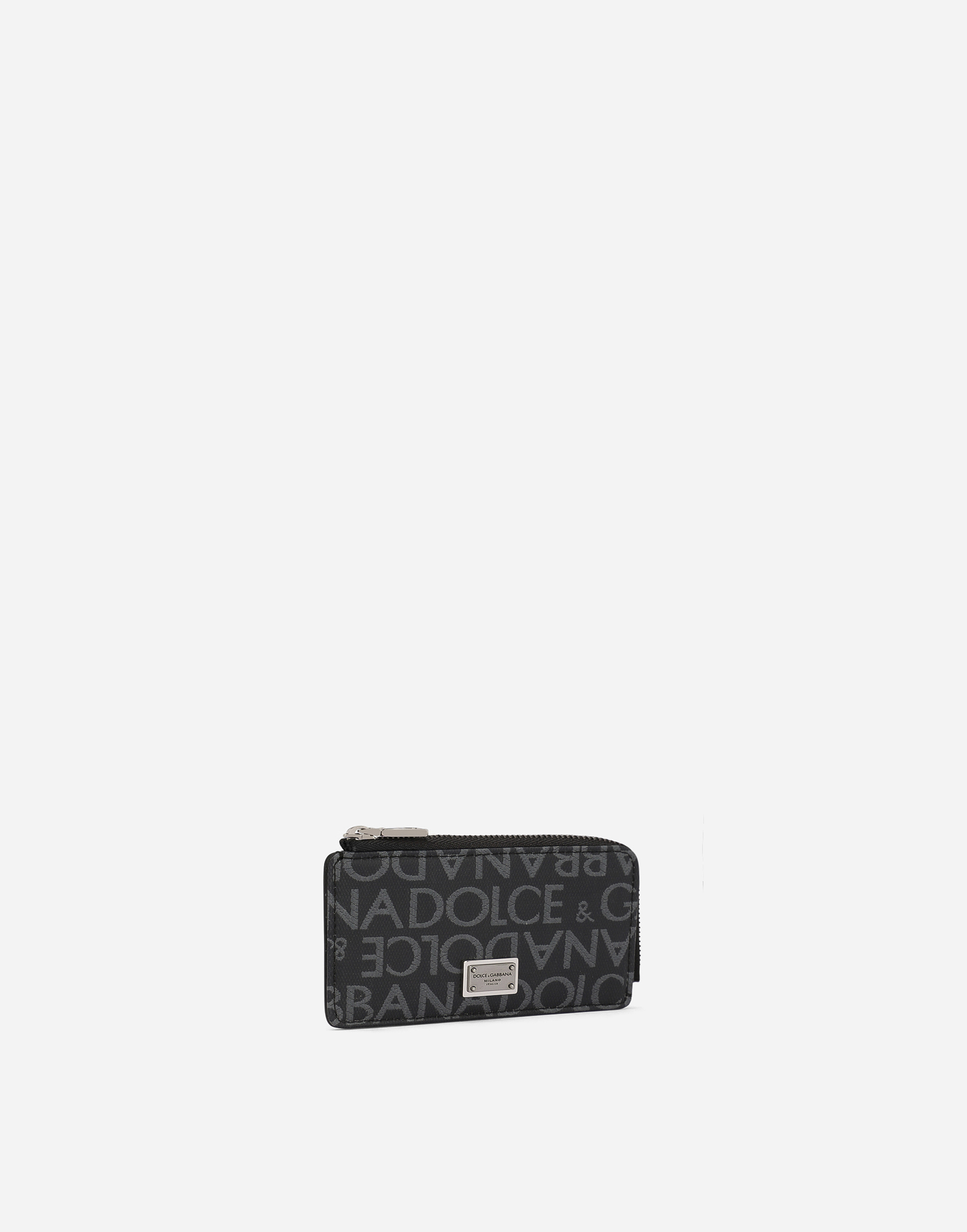 DOLCE & GABBANA COATED JACQUARD CARD HOLDER