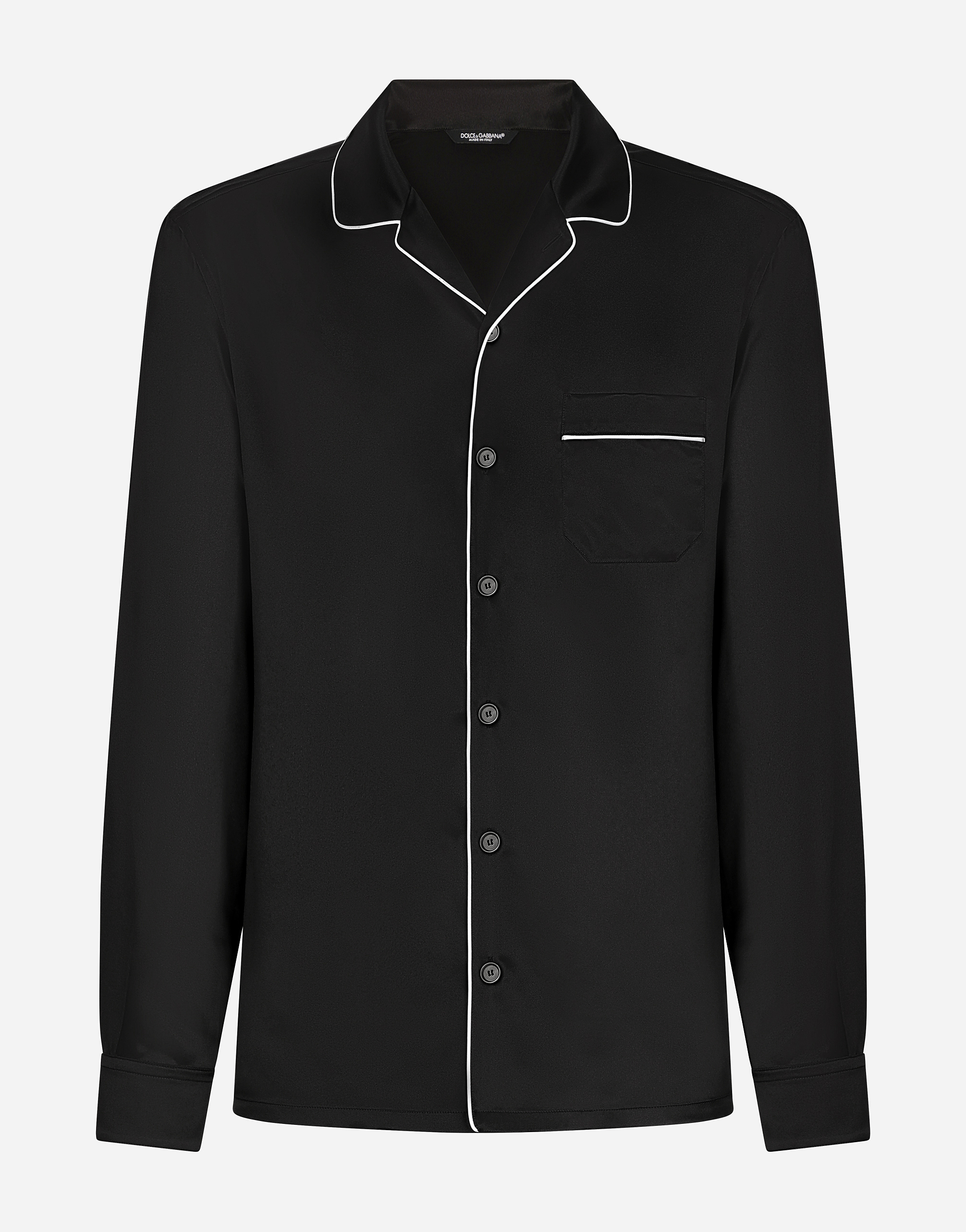 Dolce & Gabbana Silk Pyjama Shirt In Black