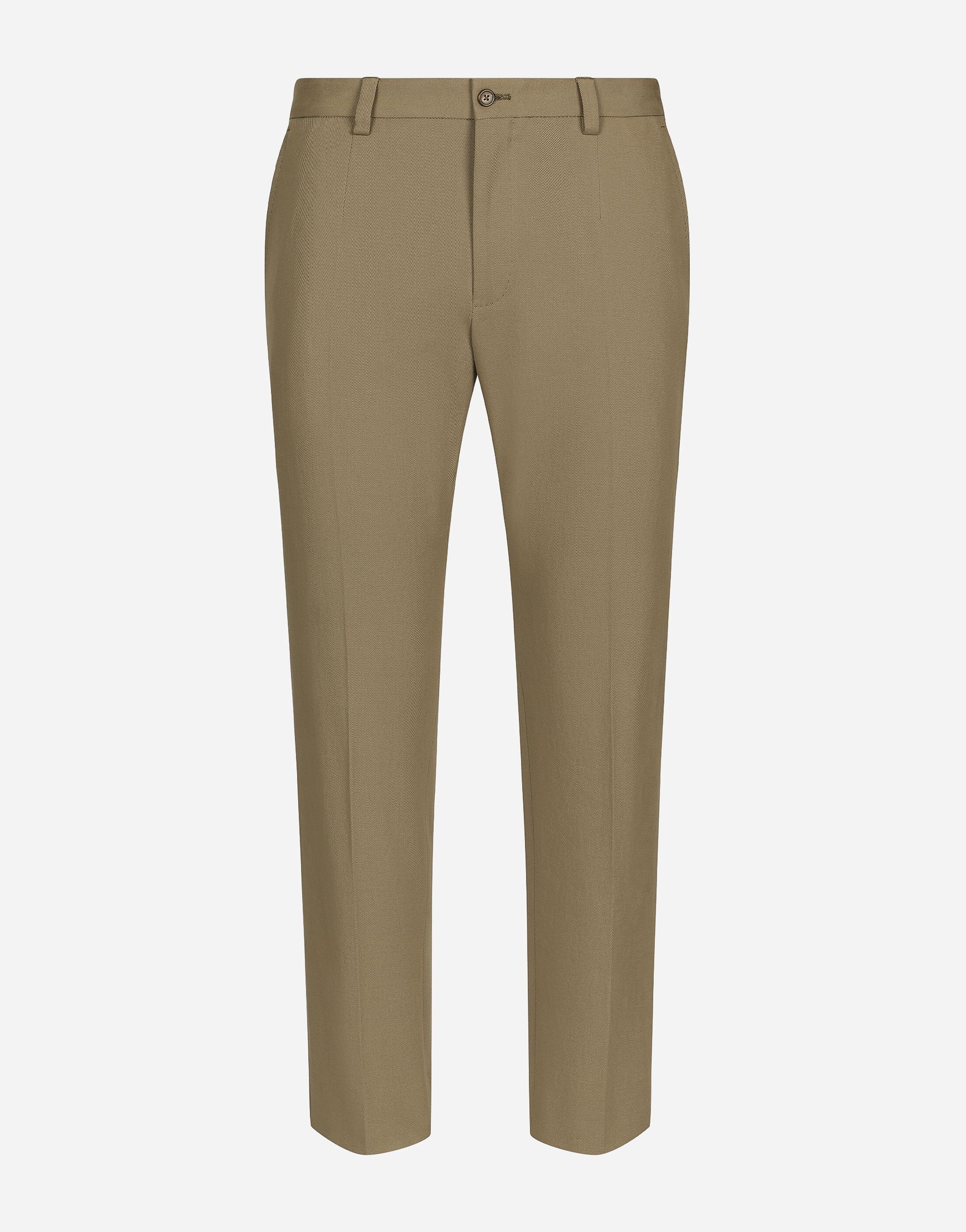 DOLCE & GABBANA STRETCH COTTON AND CASHMERE PANTS
