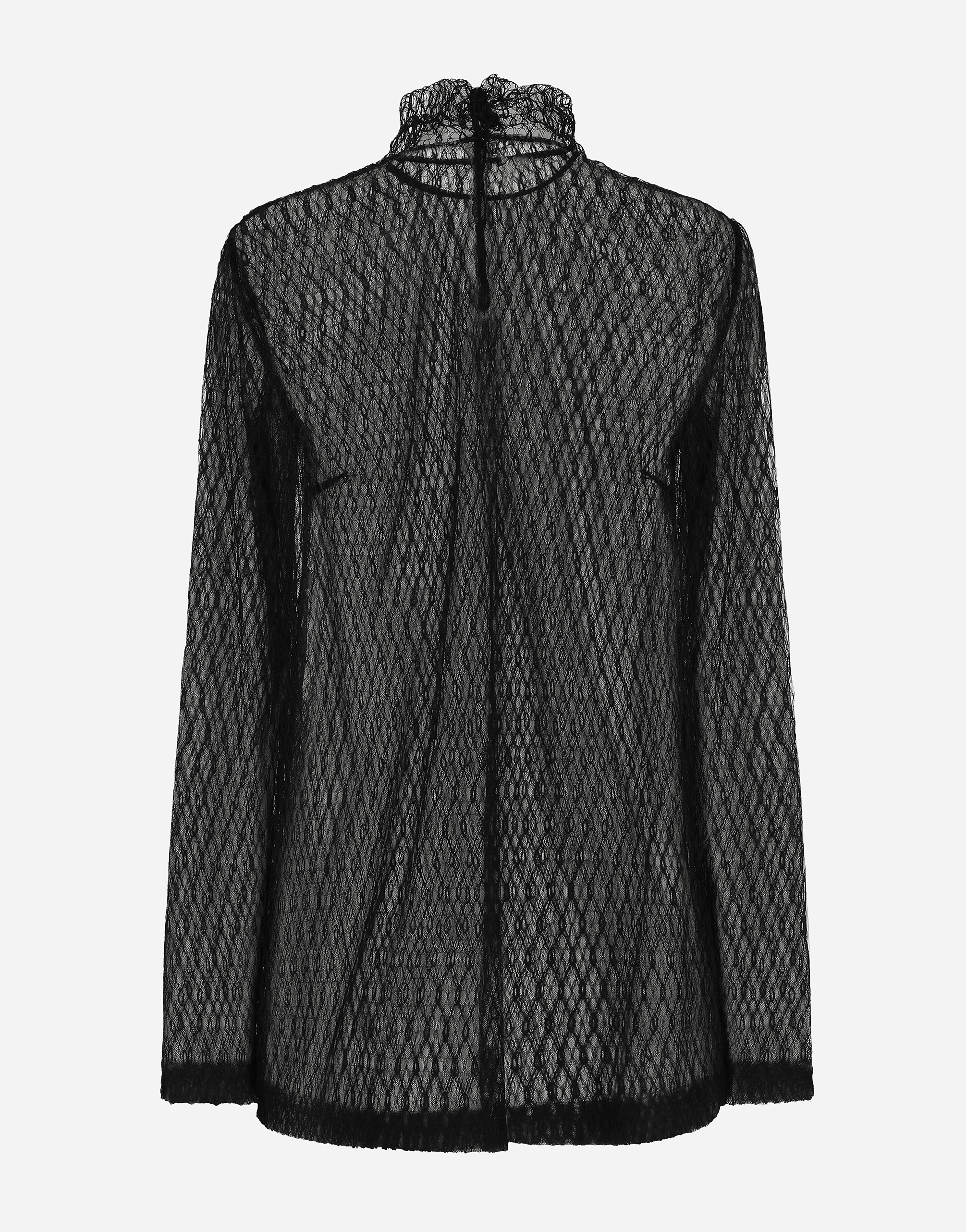 Dolce & Gabbana Turtleneck Long Sleeve Blouse In Black