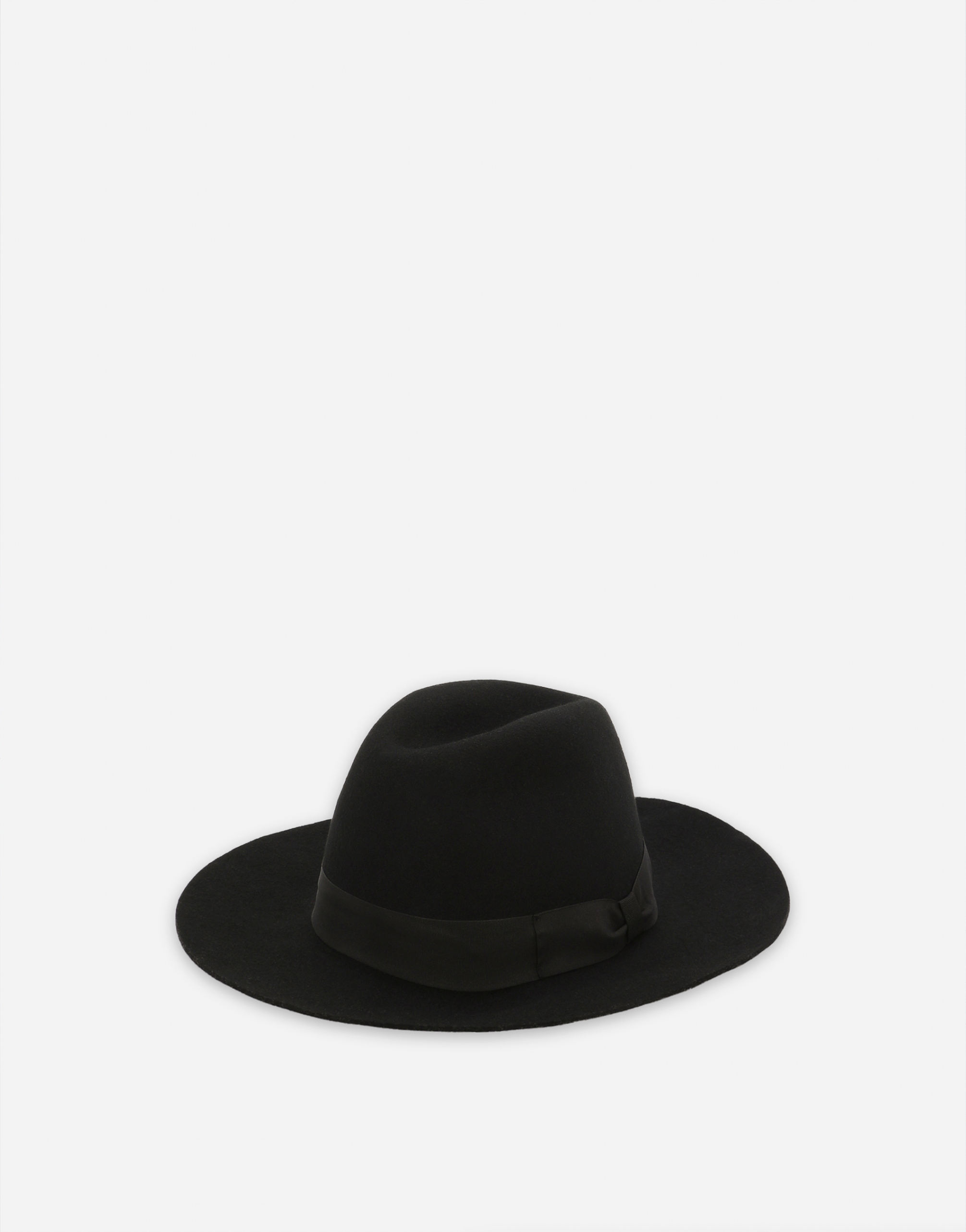 Dolce & Gabbana Wool Felt Fedora Hat - Man Hats And Gloves Black Wool