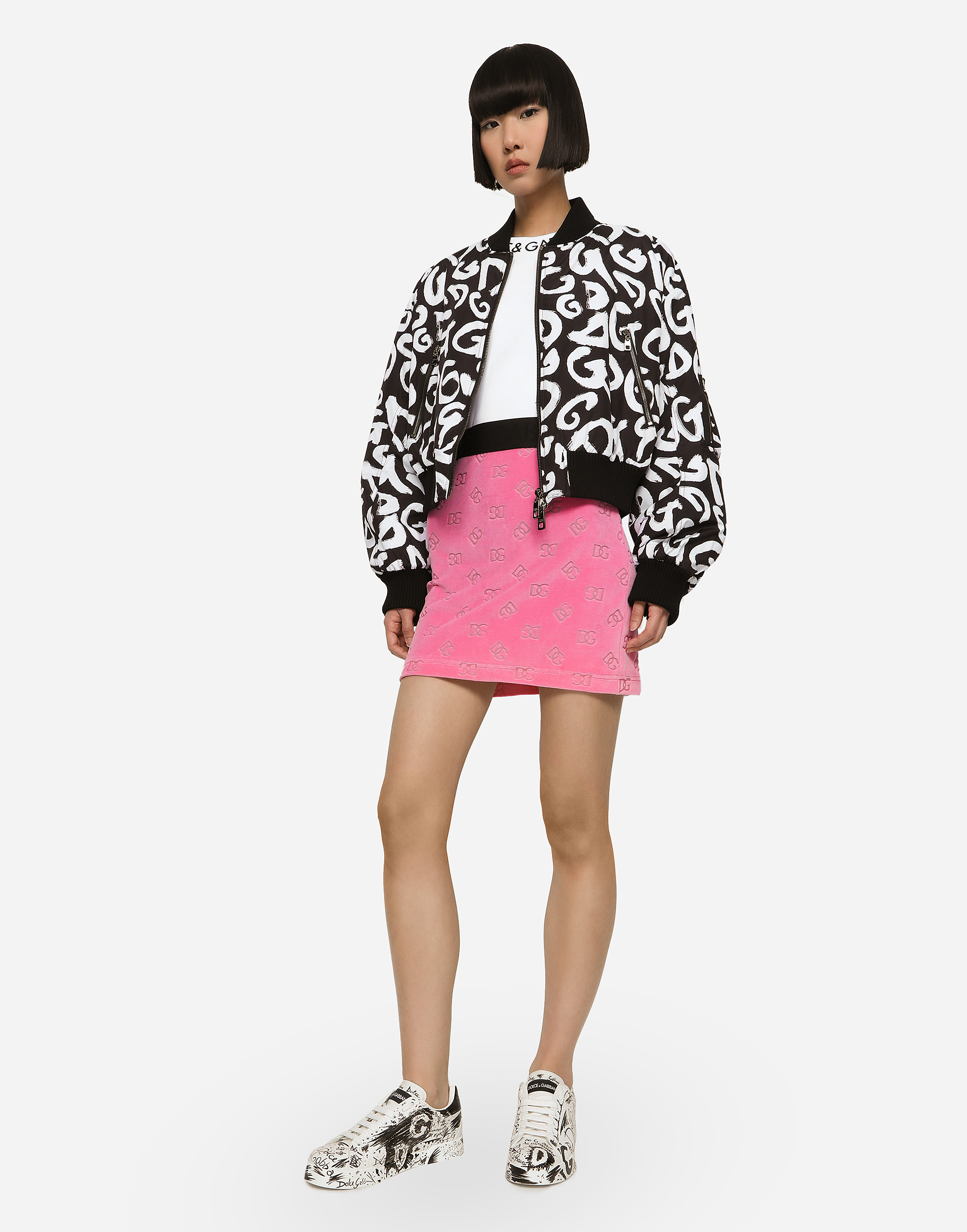 Shop Dolce & Gabbana Nylon Jacket In Multicolor