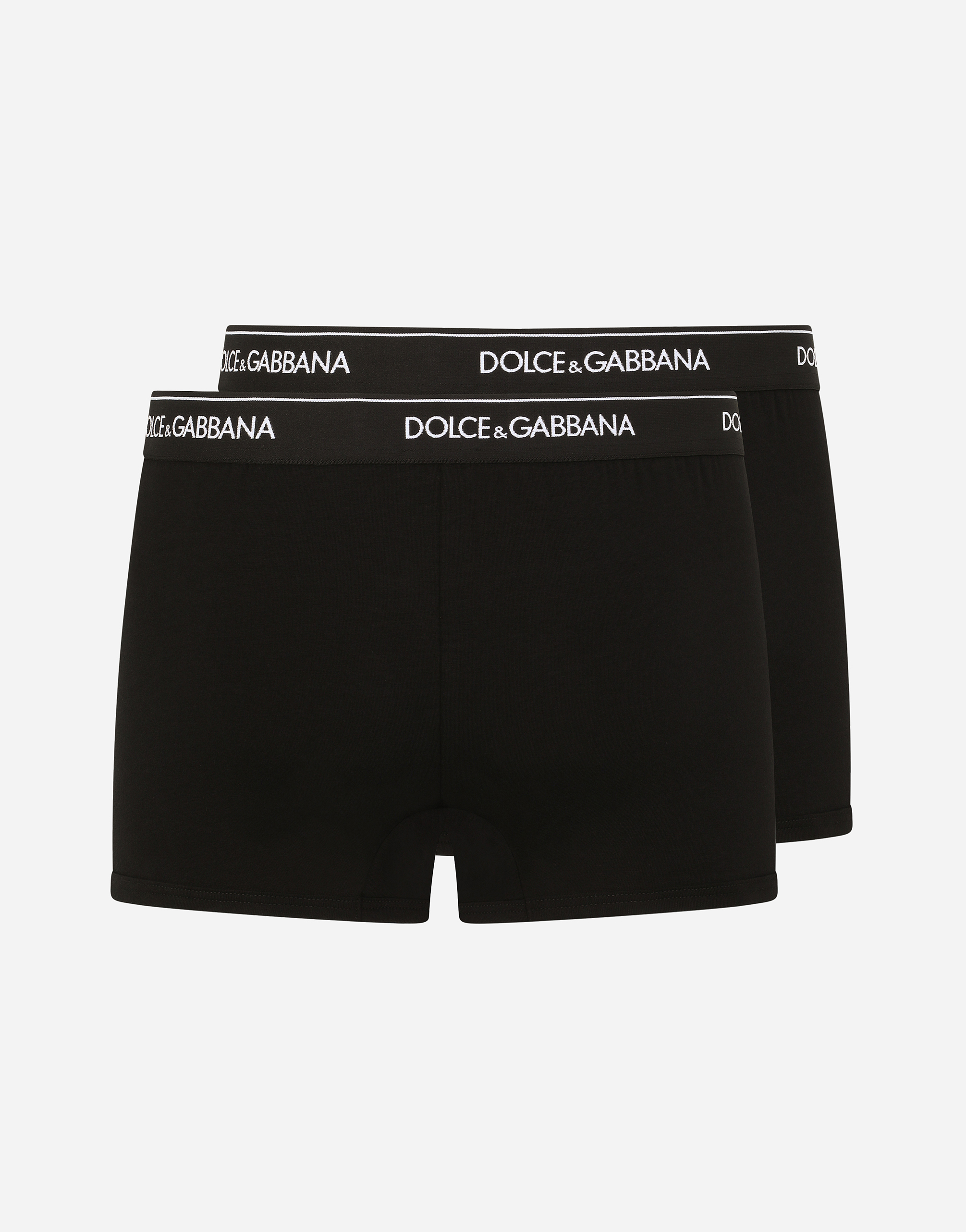  Dolce & Gabbana Pack De Deux Boxers Classiques En Coton Stretch - Homme Sous-vêtements Et Loungewear Noir Coton 7 