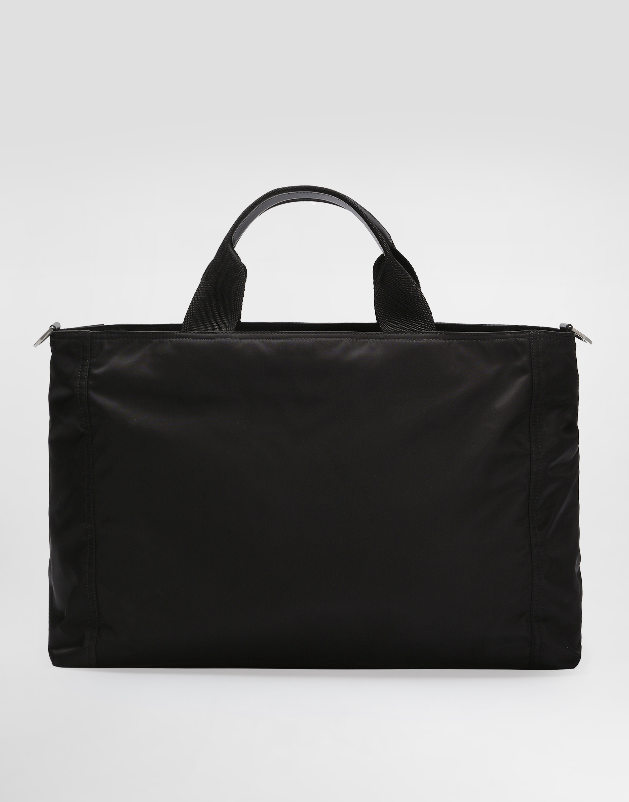 Dolce & Gabbana Men Borsone In Nylon Con Logo In Black