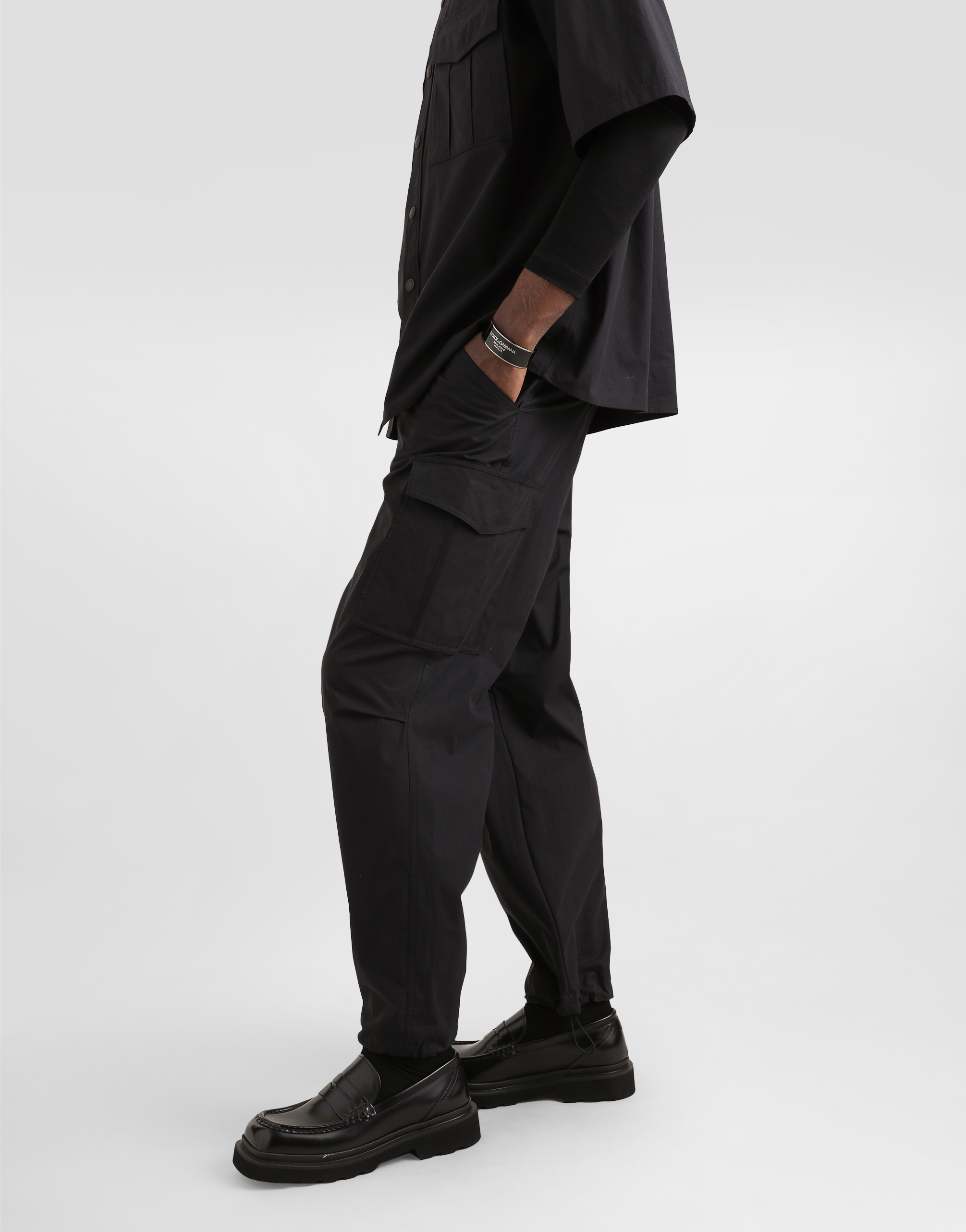 Dolce & Gabbana Cotton Cargo Pants In Black