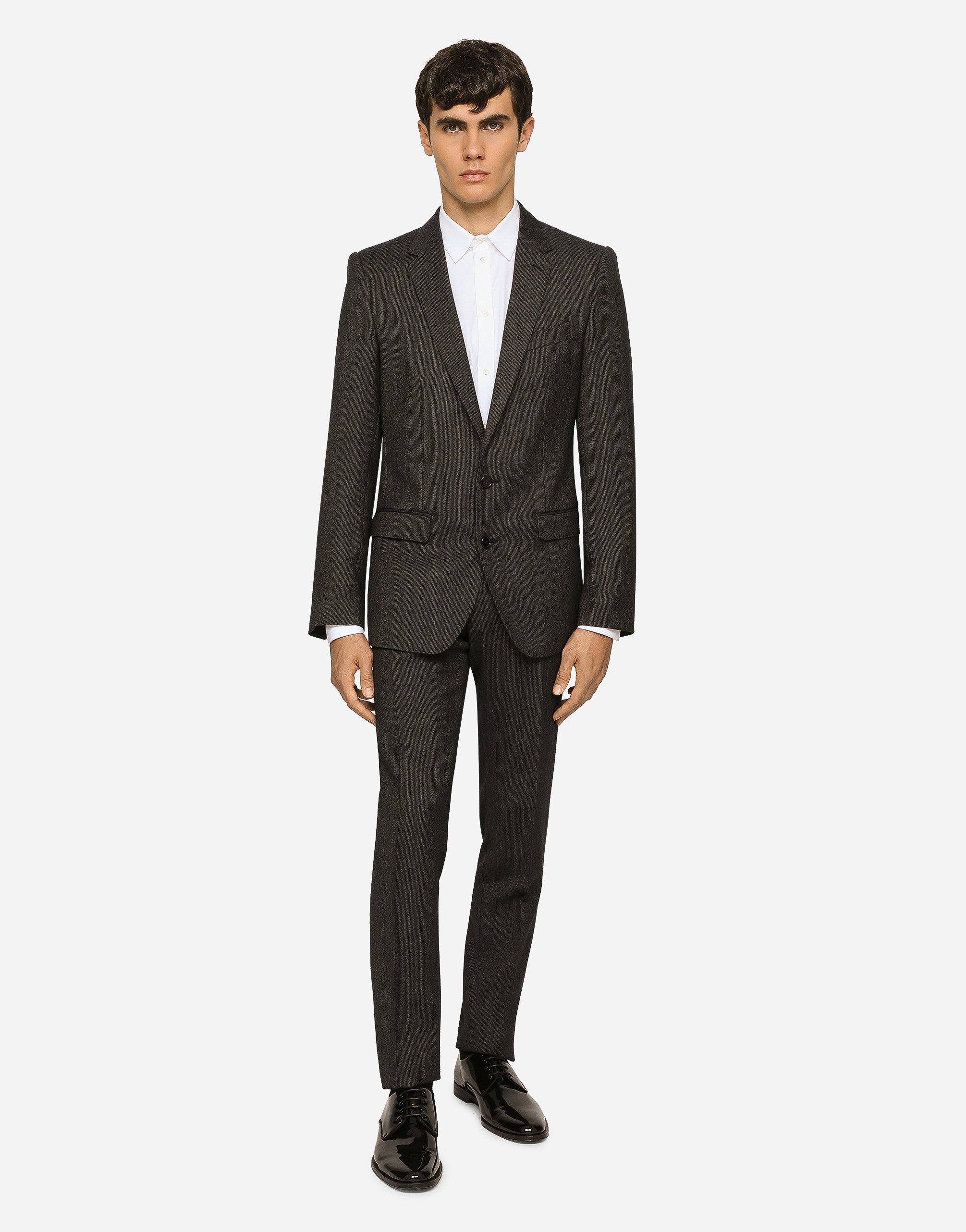 Dolce & Gabbana Single-breasted Pinstripe Wool Martini-fit Suit In Multicolor