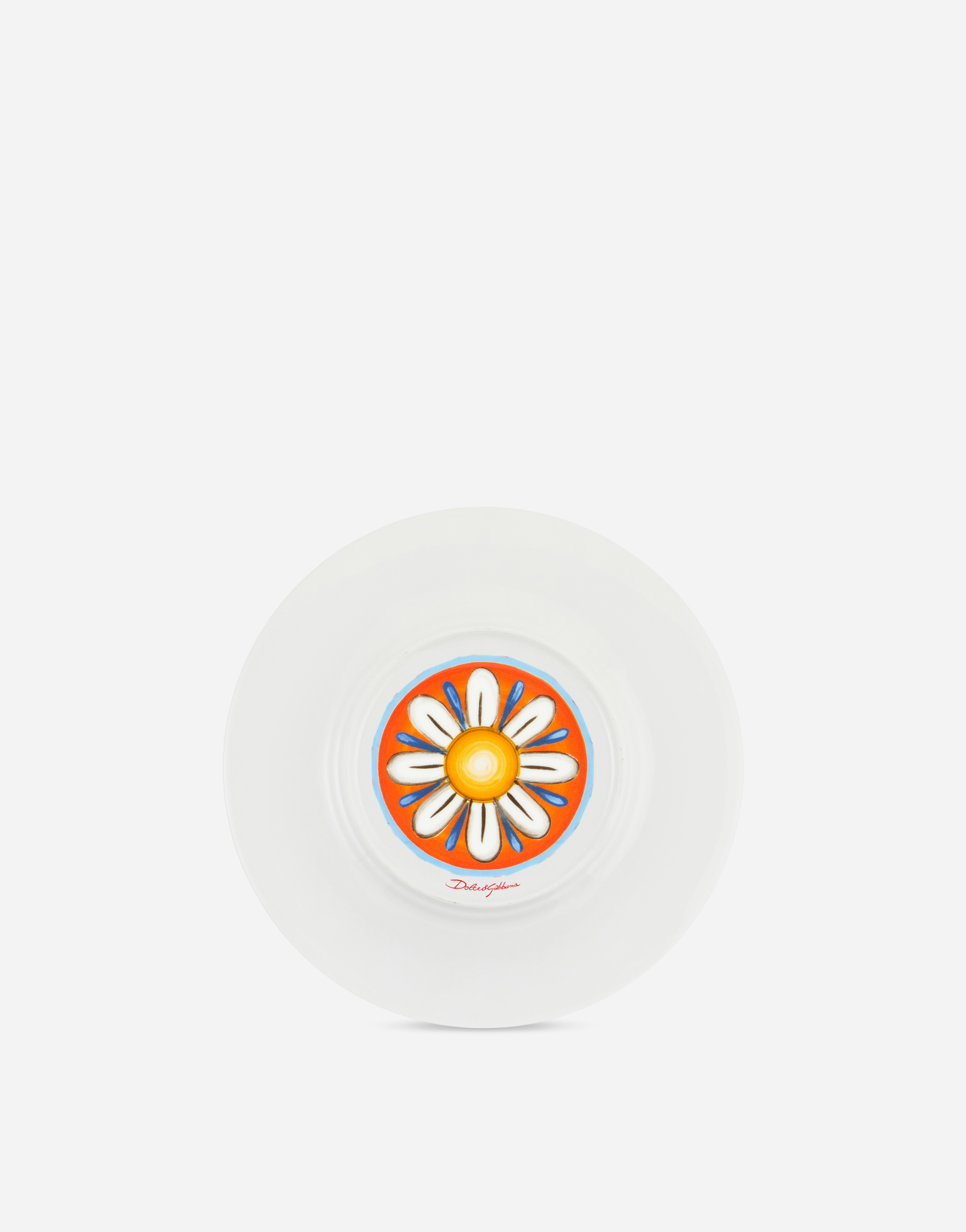Dolce & Gabbana Set 2 Bread Plates In Fine Porcelain In Multicolor