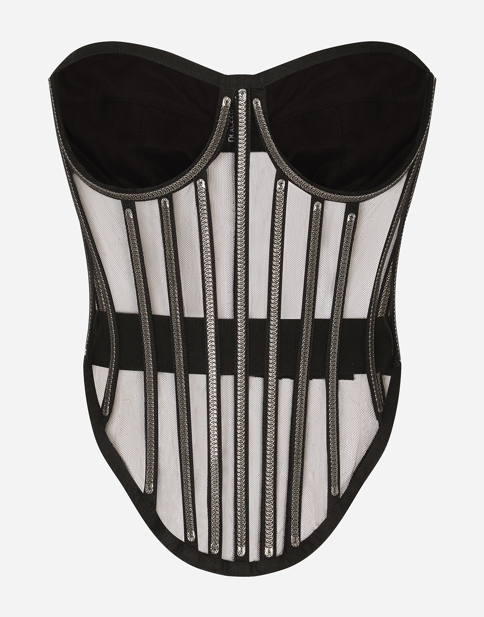 DOLCE & GABBANA KIM DOLCE&GABBANA TULLE CORSET WITH BONING AND MOLDED CUPS