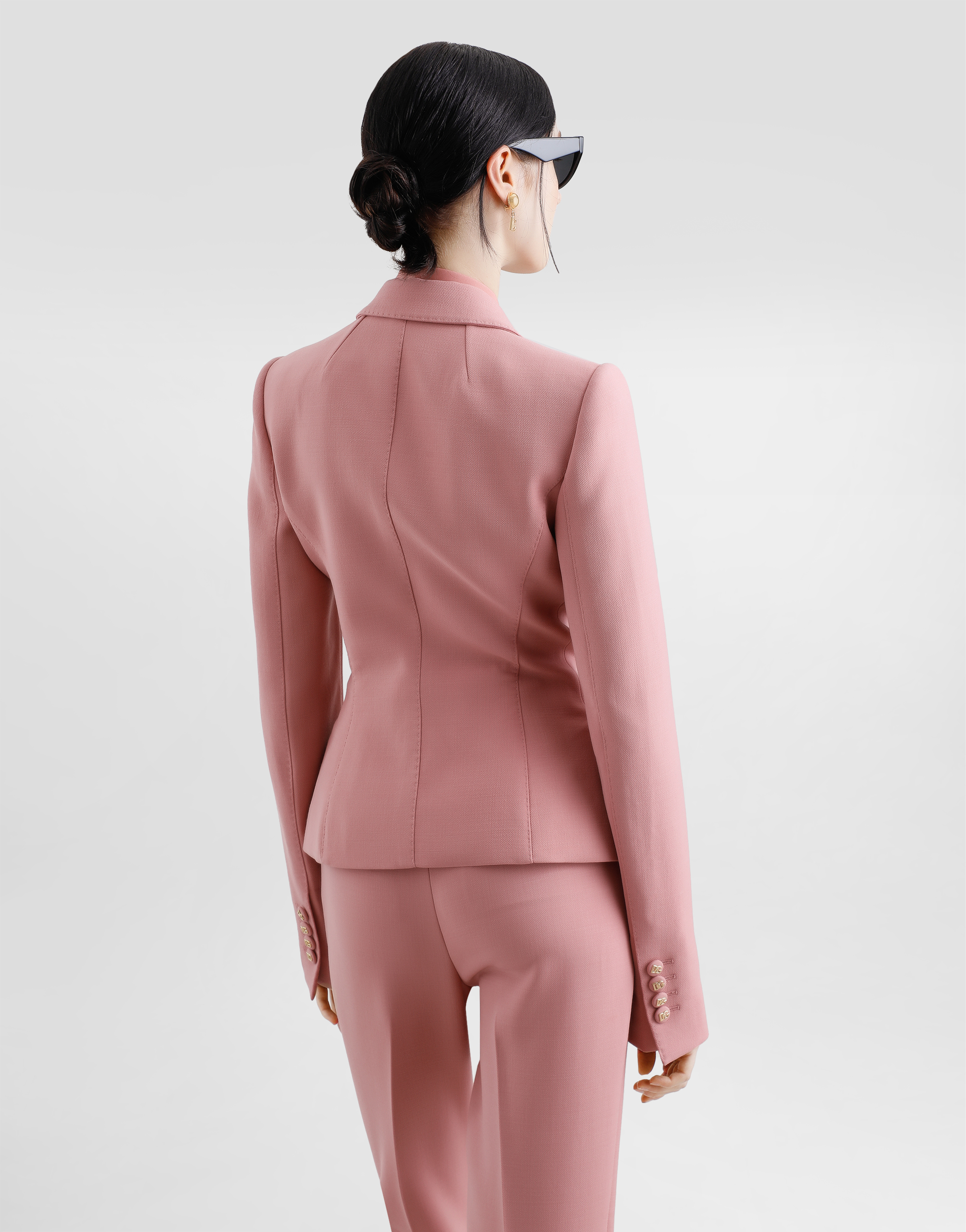 Single-breasted wool crepe Dolce jacket