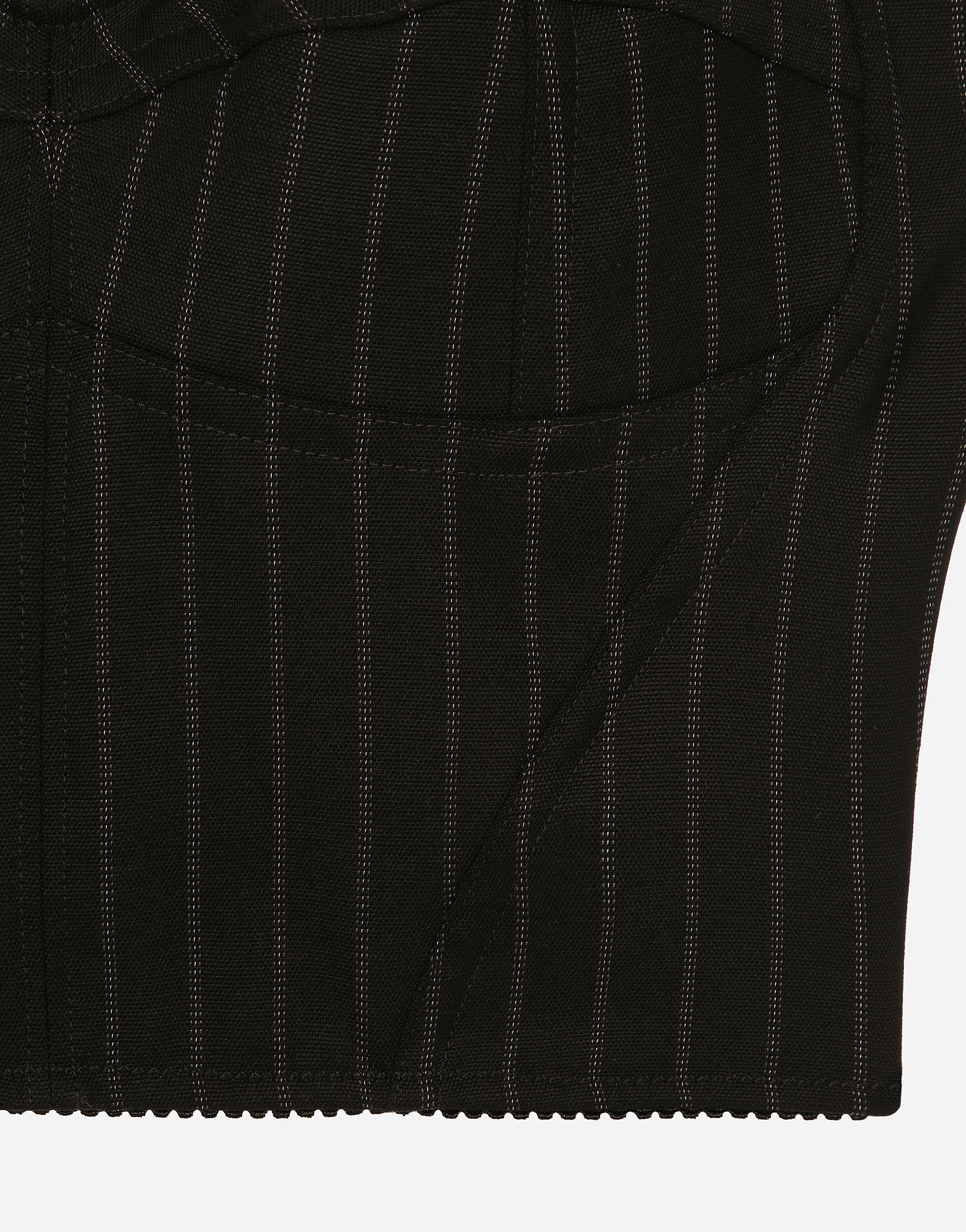 Dolce & Gabbana Pinstriped Bustier Top In Multicolor