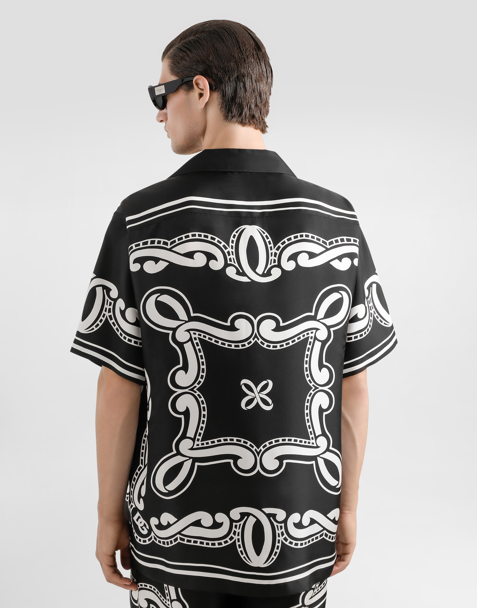 Silk shirt with bandanna print