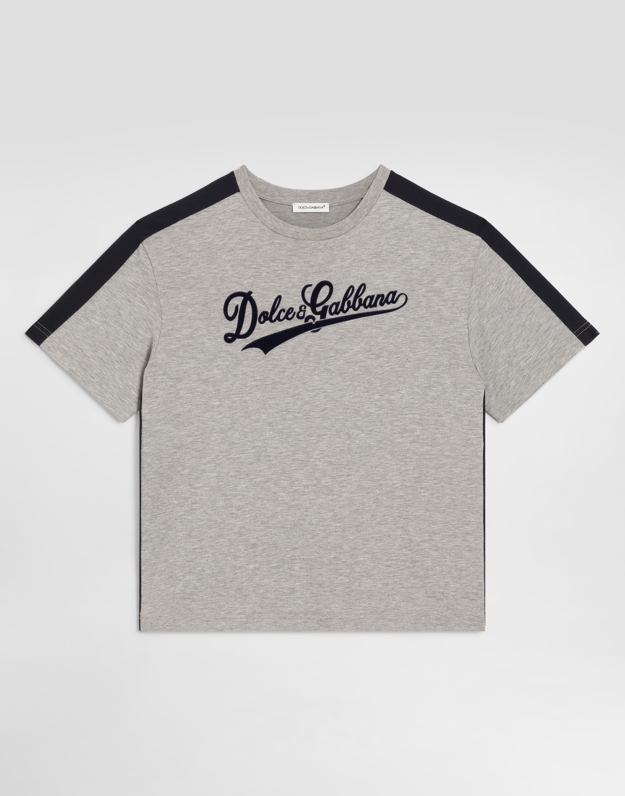 Jersey t-shirt with logo in Grey for Boys | Dolce&Gabbana®