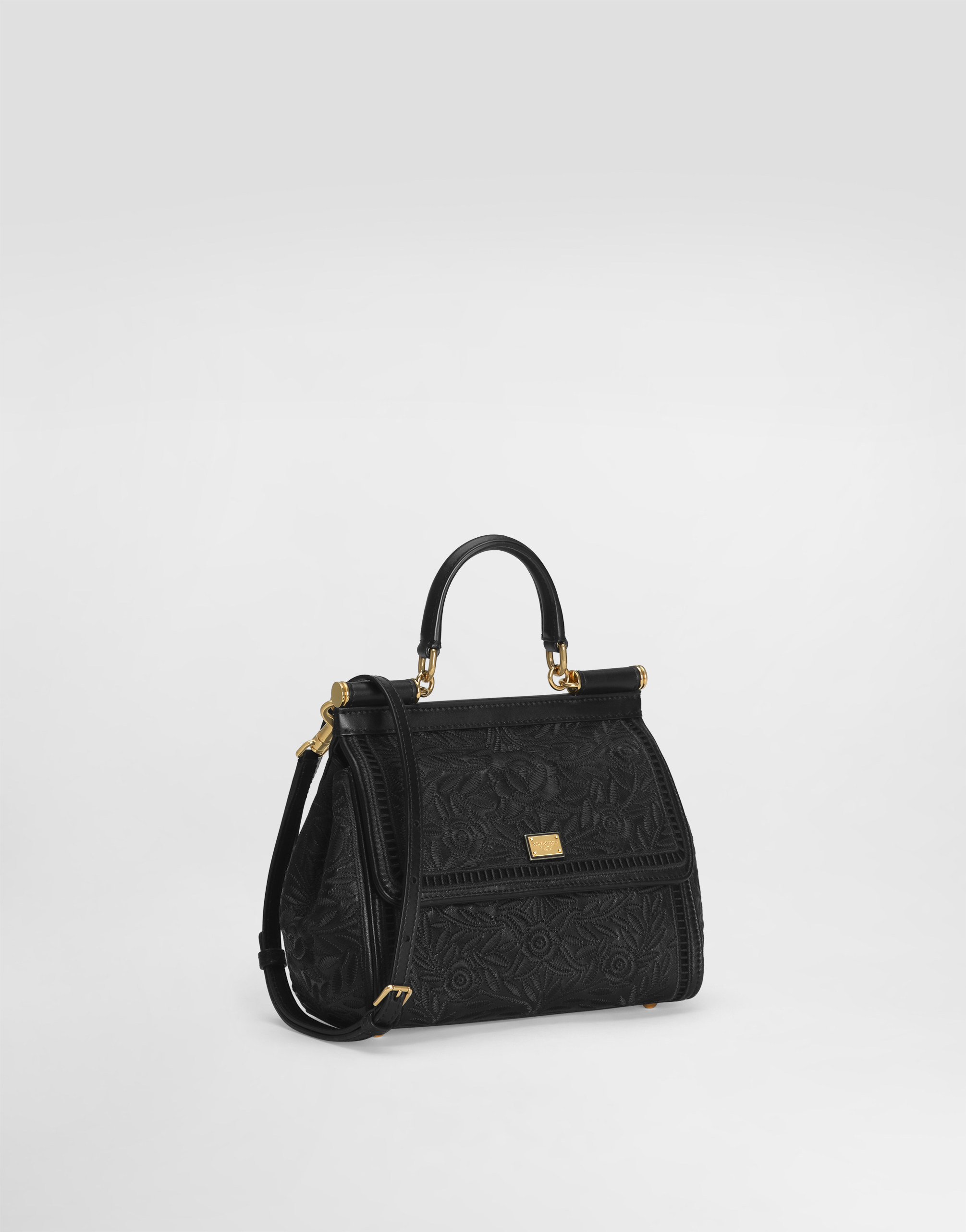 Dolce & Gabbana Medium Sicily Handbag In Black